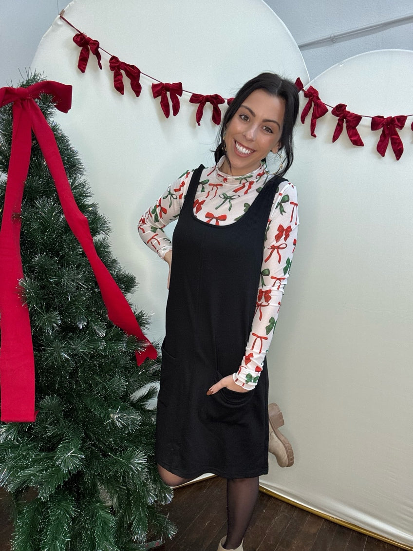 black christmas jumper dress Black boohoo Plus Snowflake Christmas Jumper Dress