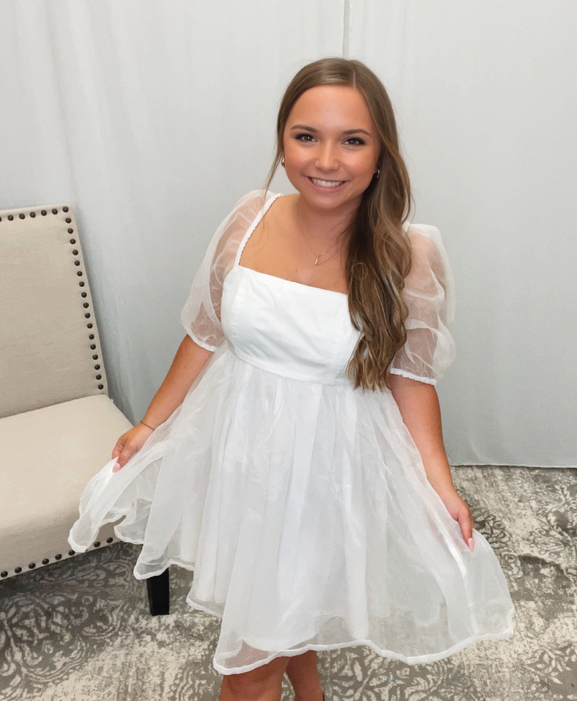 double lined dress Sheer Satin Double-Lined Puff Sleeve – BFB-Boutique a sophisticated gathering Latin/Rhythm Dress - Neon Size:11/12 Years 7/2026