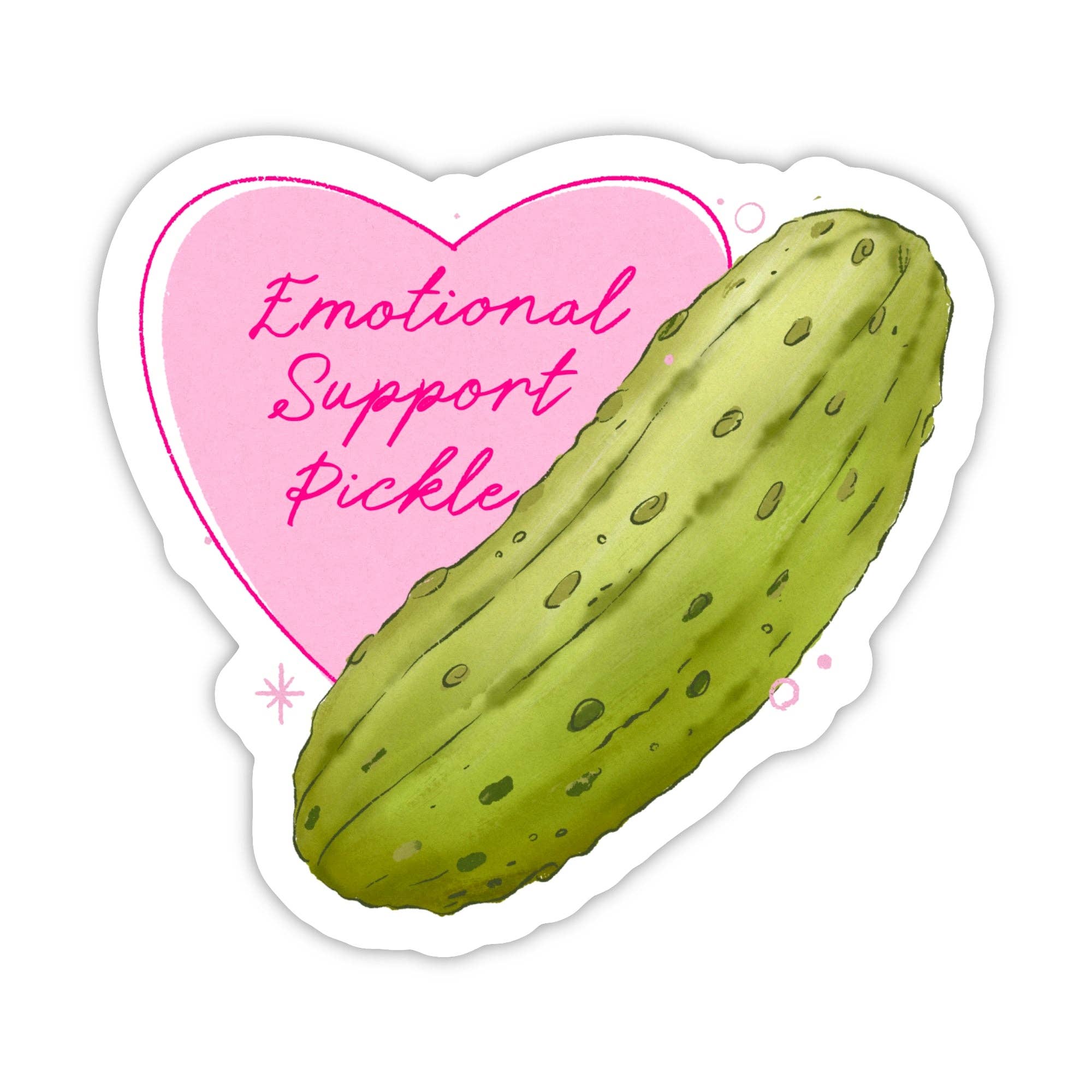 "Emotional support pickle" Cute Pickle Sticker