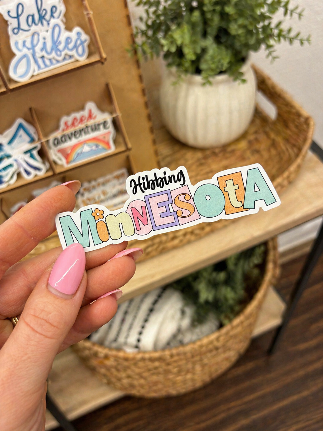 Retro Hibbing MN Sticker