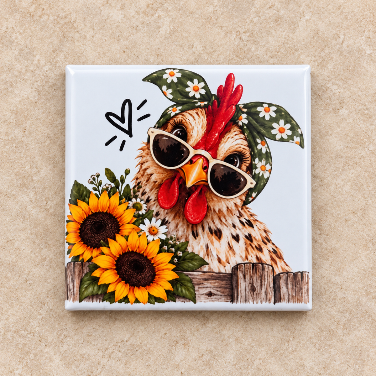 Sunflower Chick Magnet