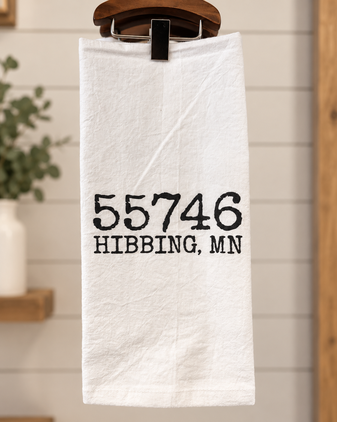 55746, Hibbing, MN Custom Tea Towel