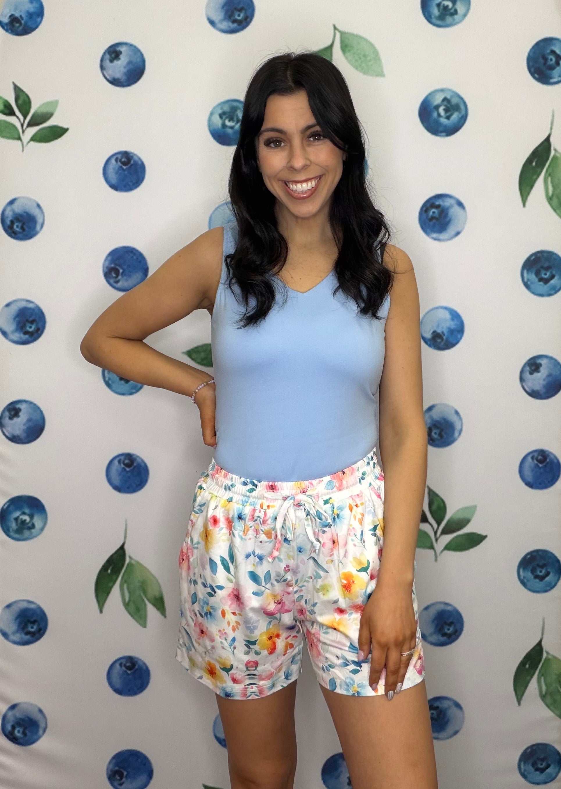 Jamie Shorts - Watercolor Floral