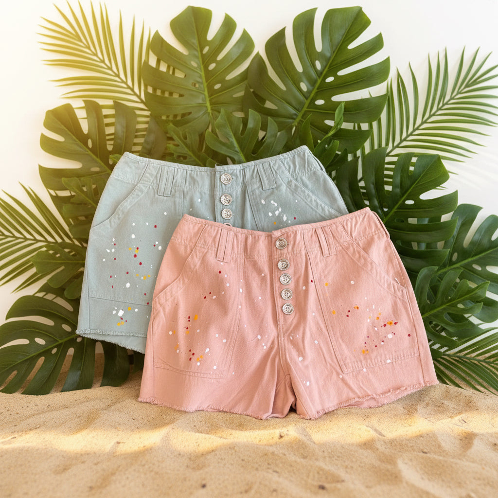 Paint Splatter Shorts
