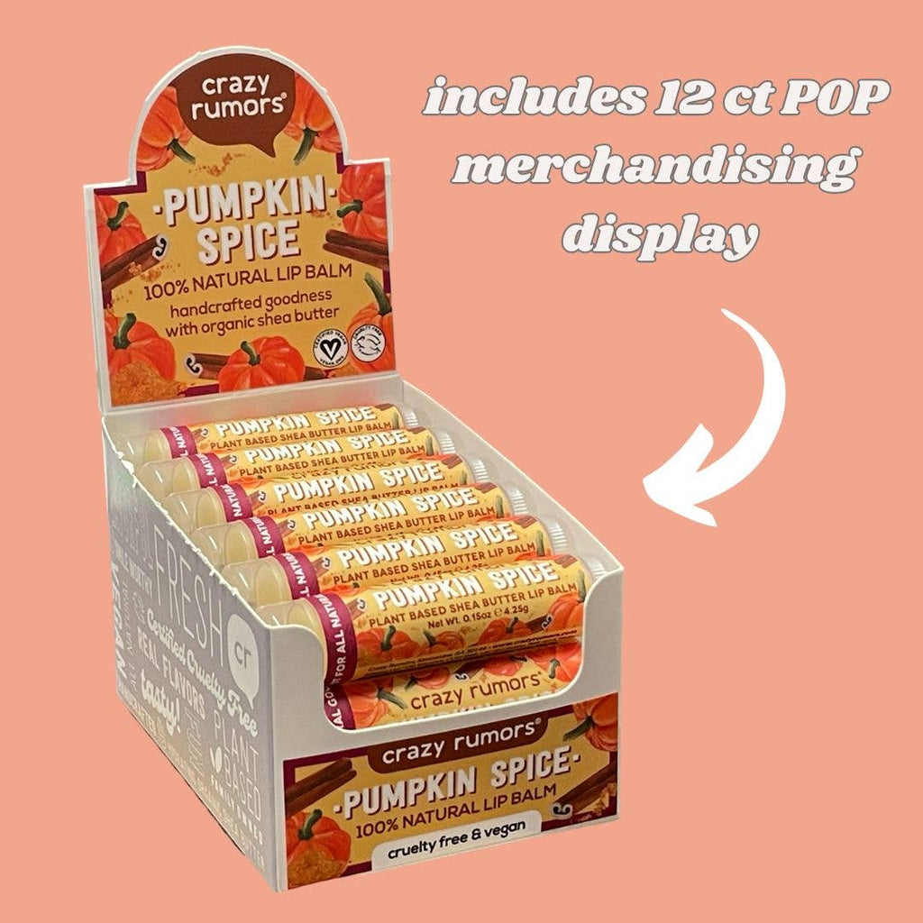 All Natural, Vegan Pumpkin Spice Lip Balm - Seasonal