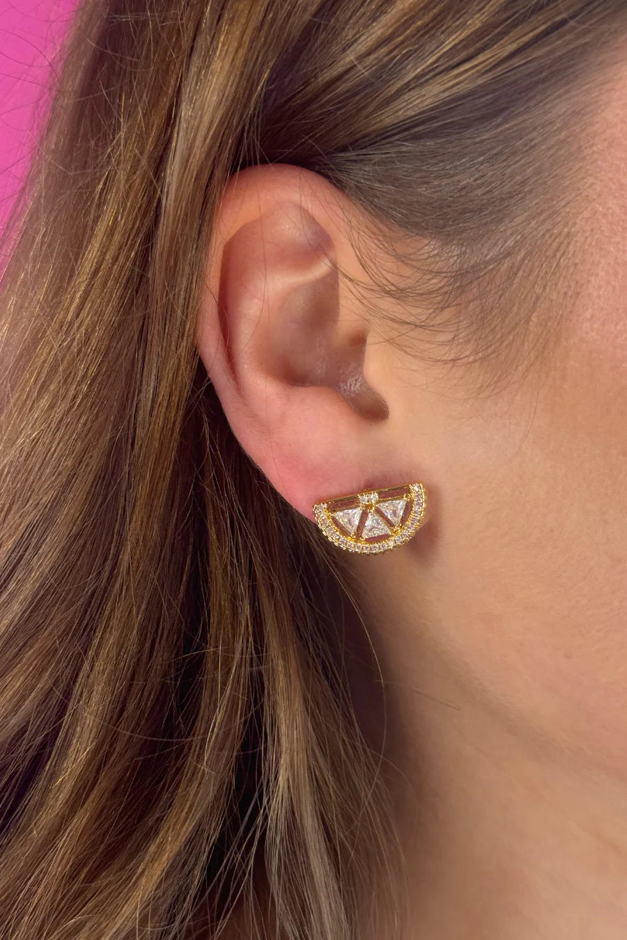 Lemon Slice Stud Earrings