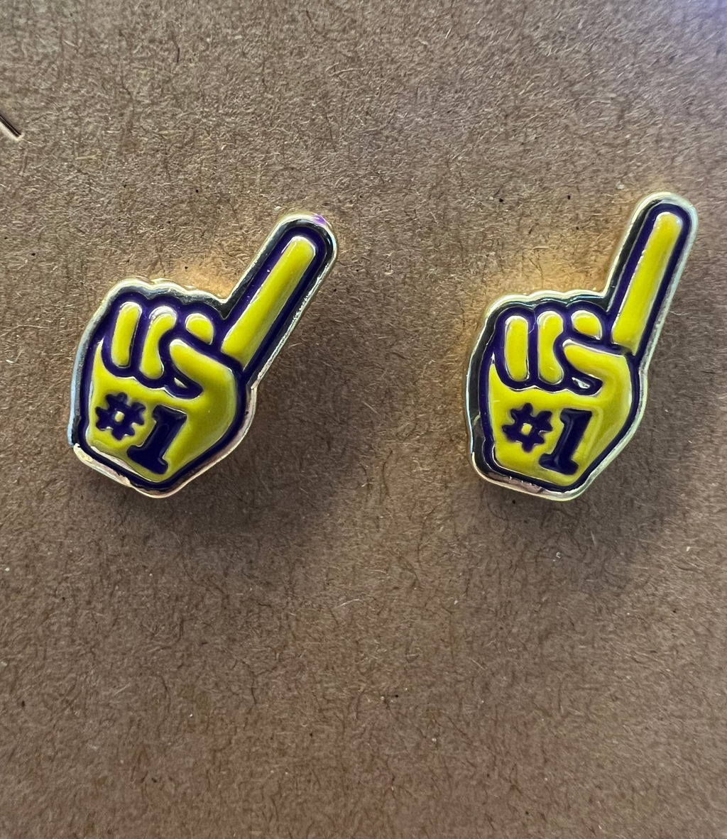 SKOL Vikings Football Earrings