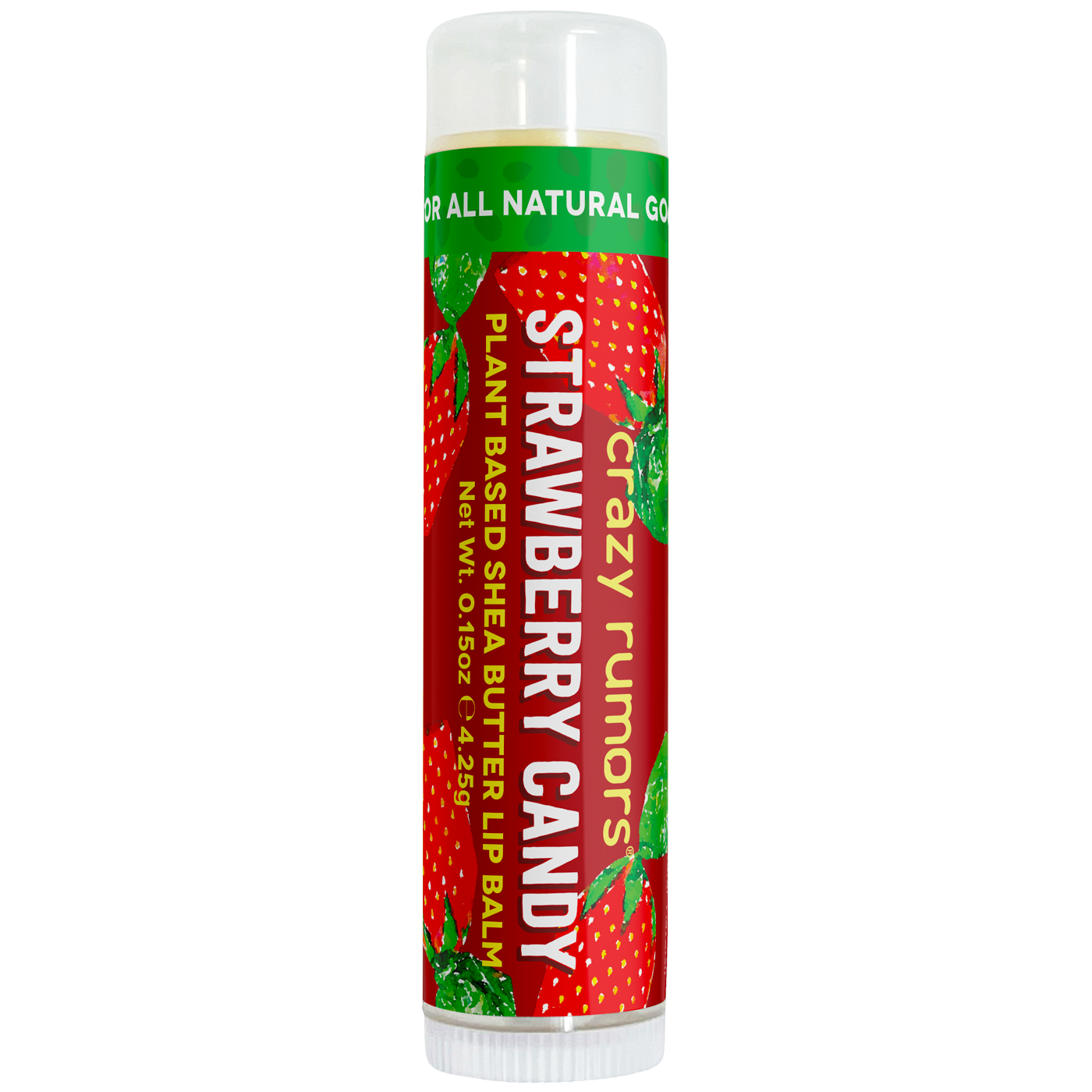 All Natural, Vegan Strawberry Candy  Lip Balm