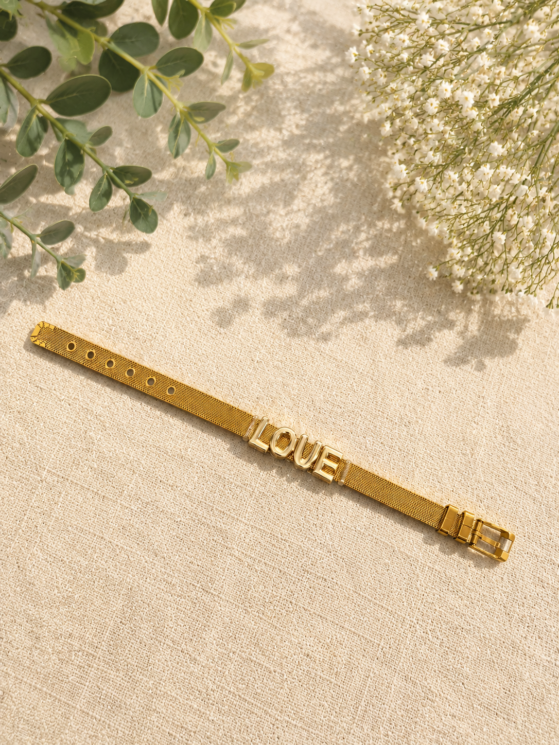 Bubble Letter LOVE Bracelet