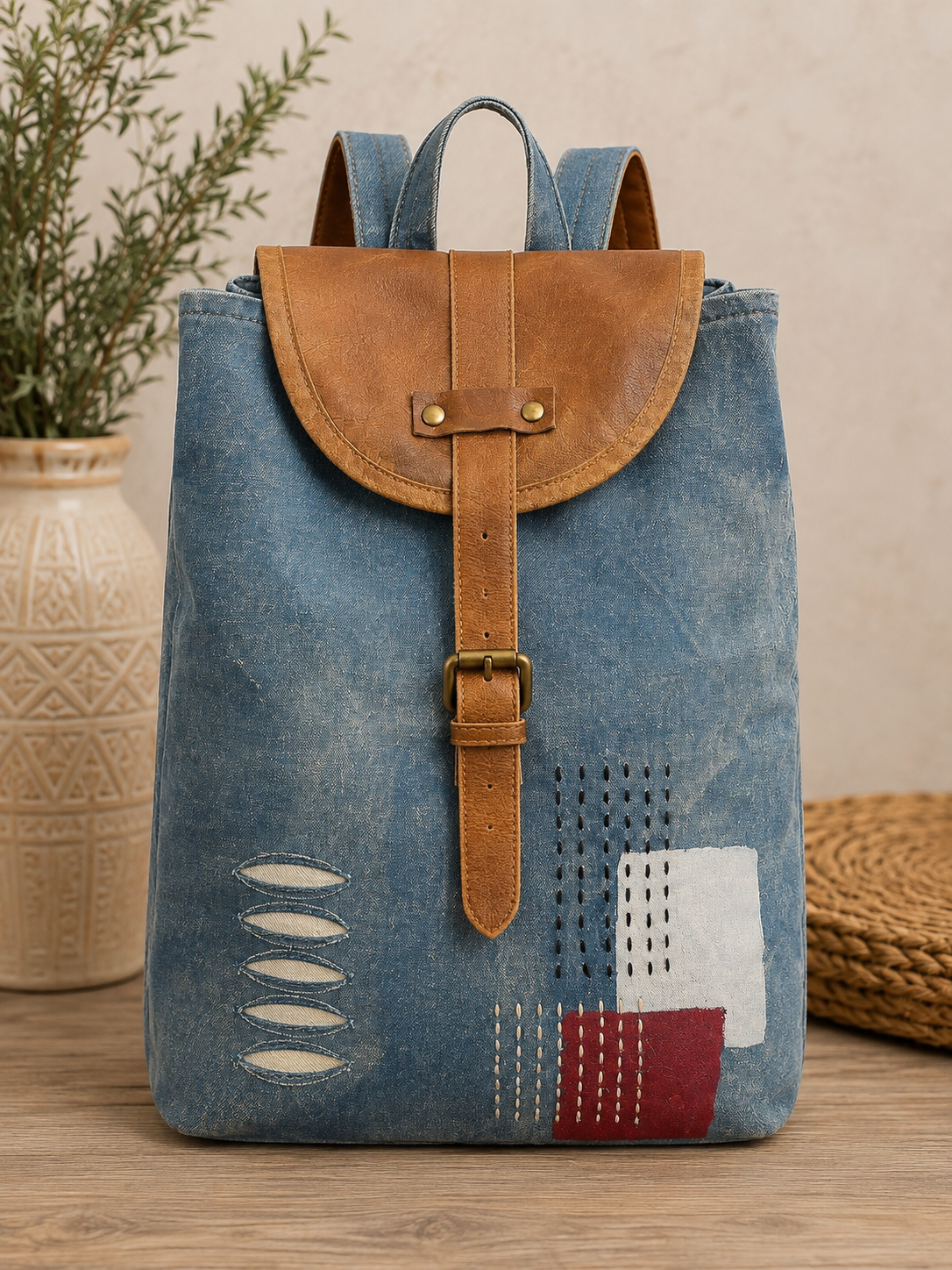 Worn in Denim Backpack