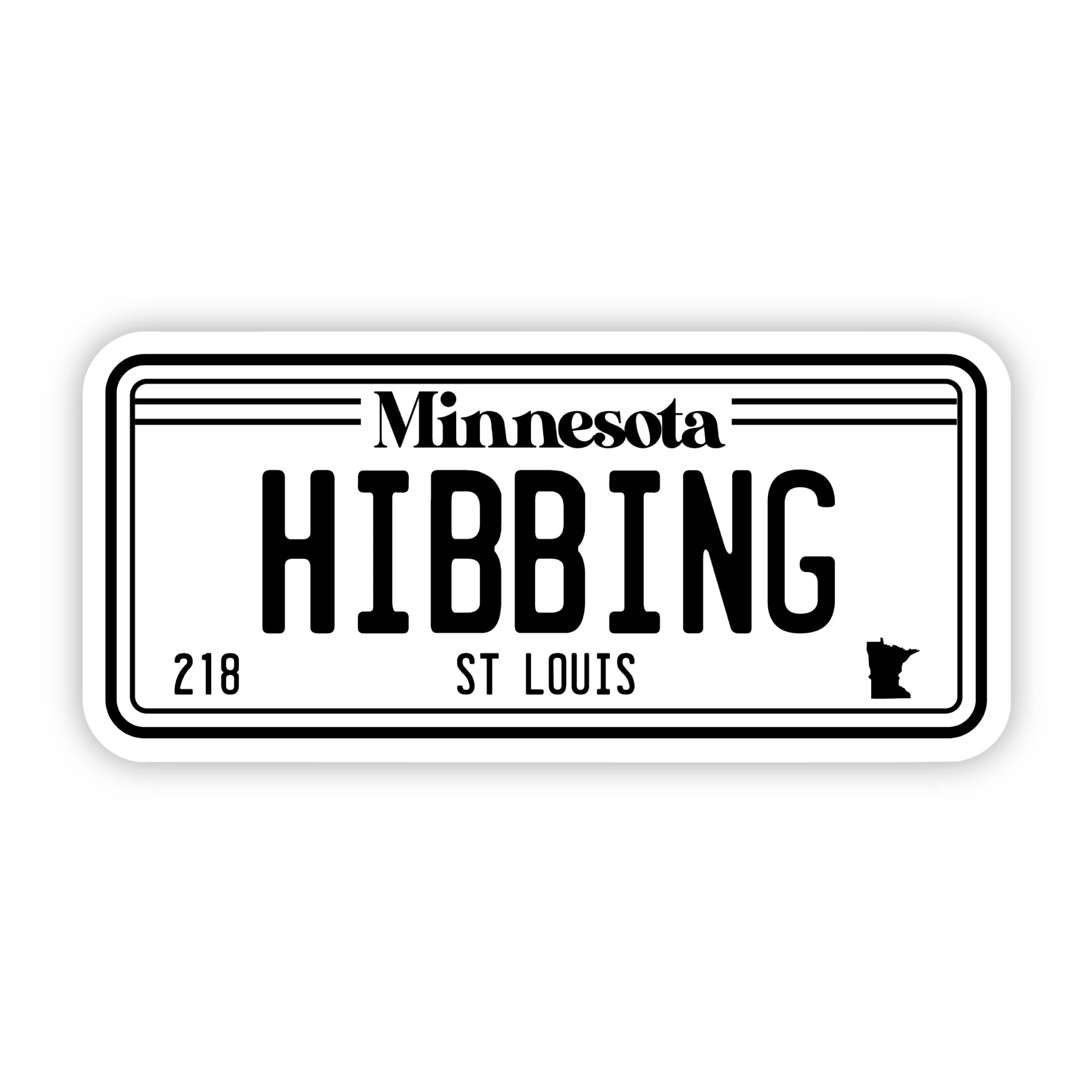 Hibbing, Minnesota License Plate Sticker