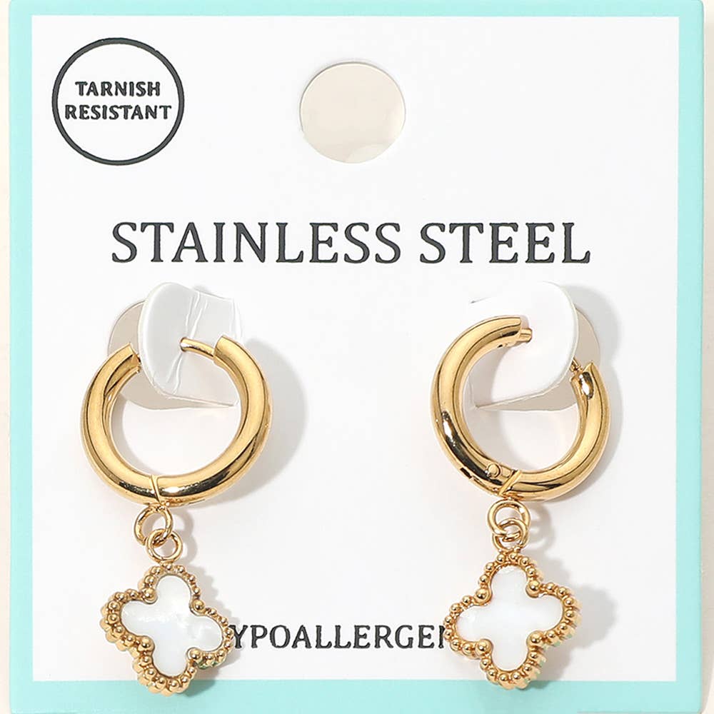 Mother of Pearl Charm Earrings
