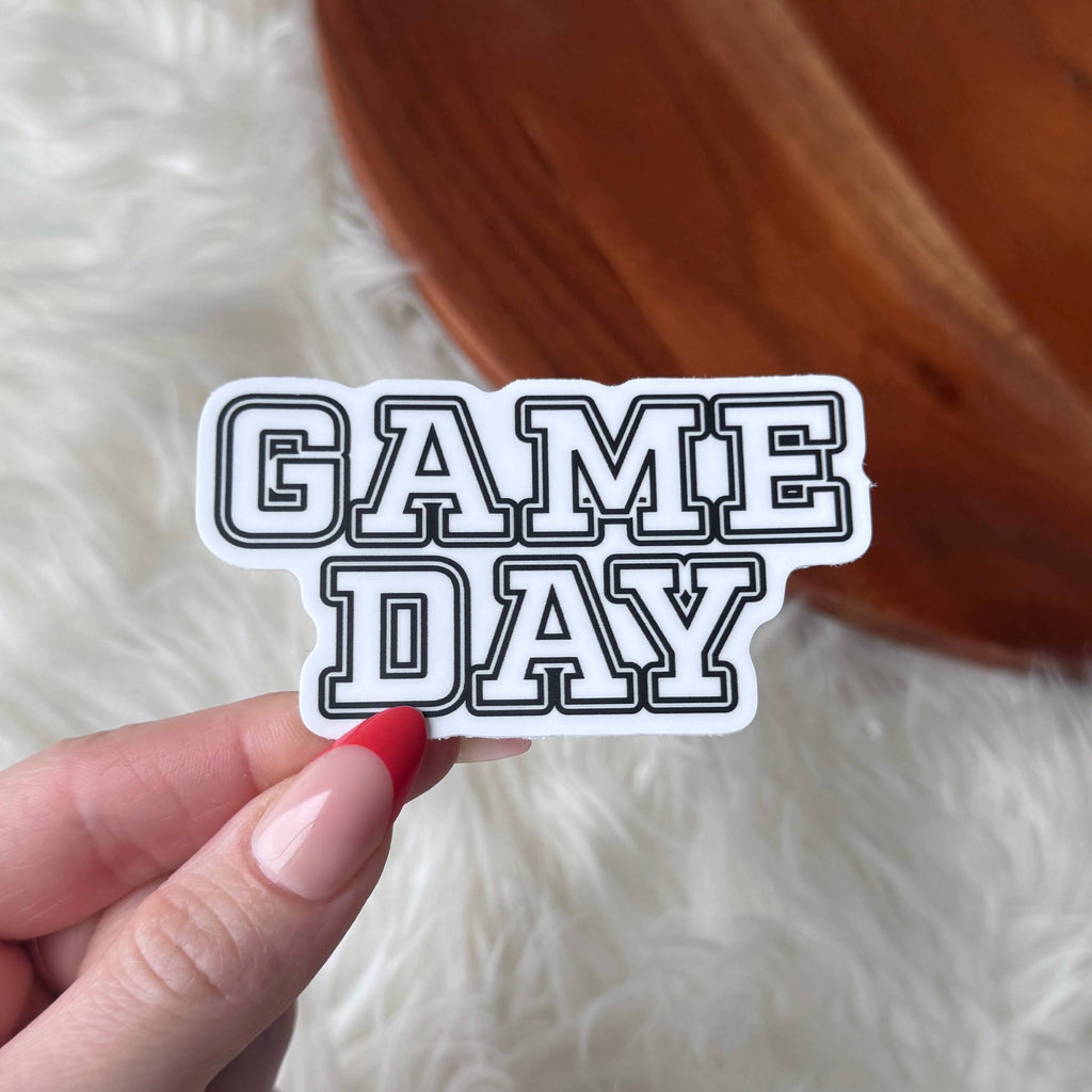 Game Day White Sports Text Sticker