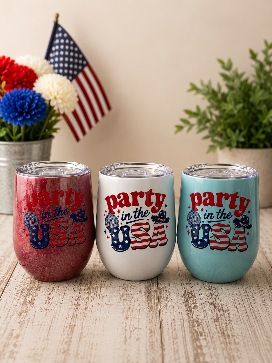 Party In The USA Wine Tumbler