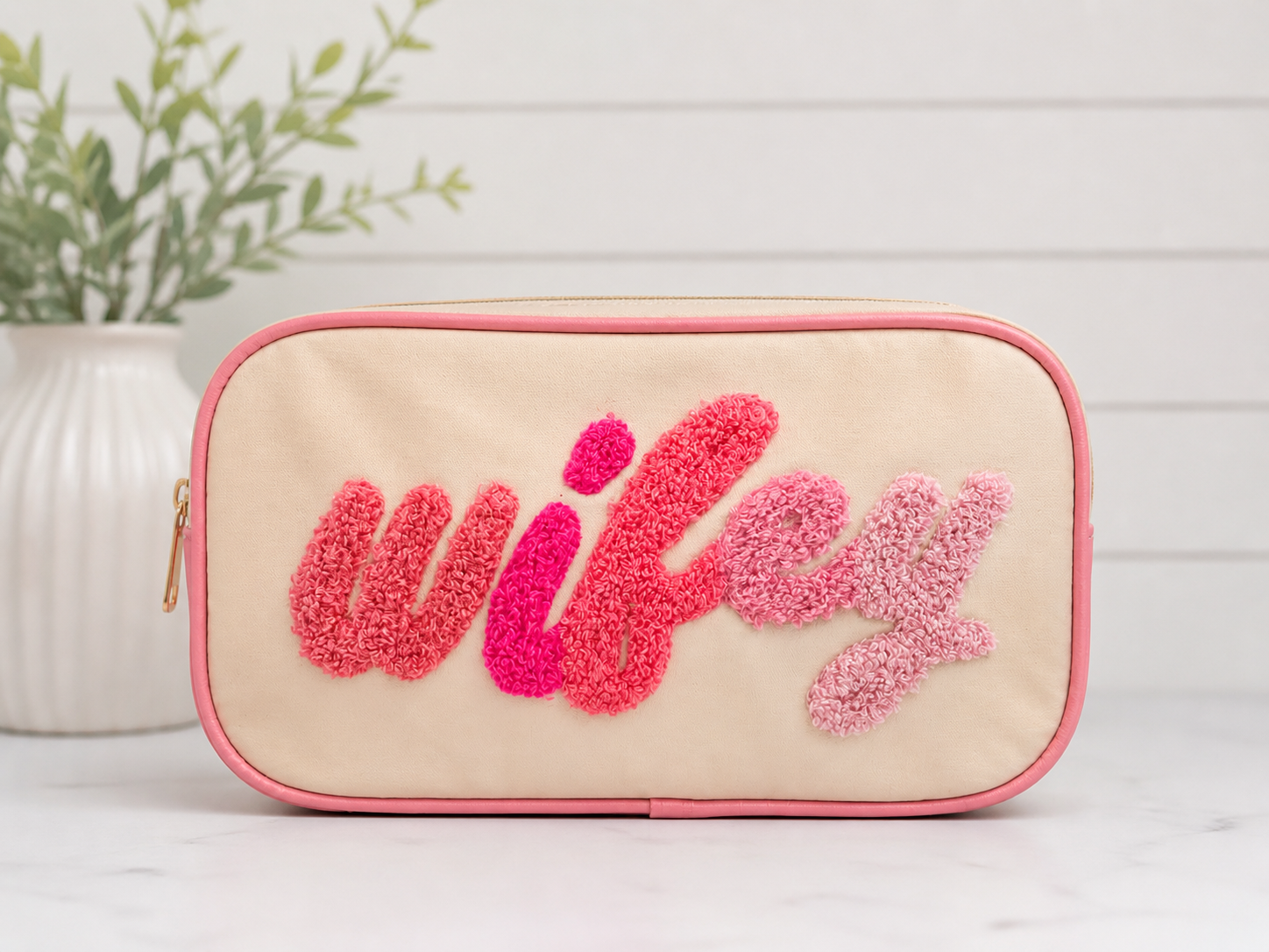 WIFEY Patch Cosmetic Bag