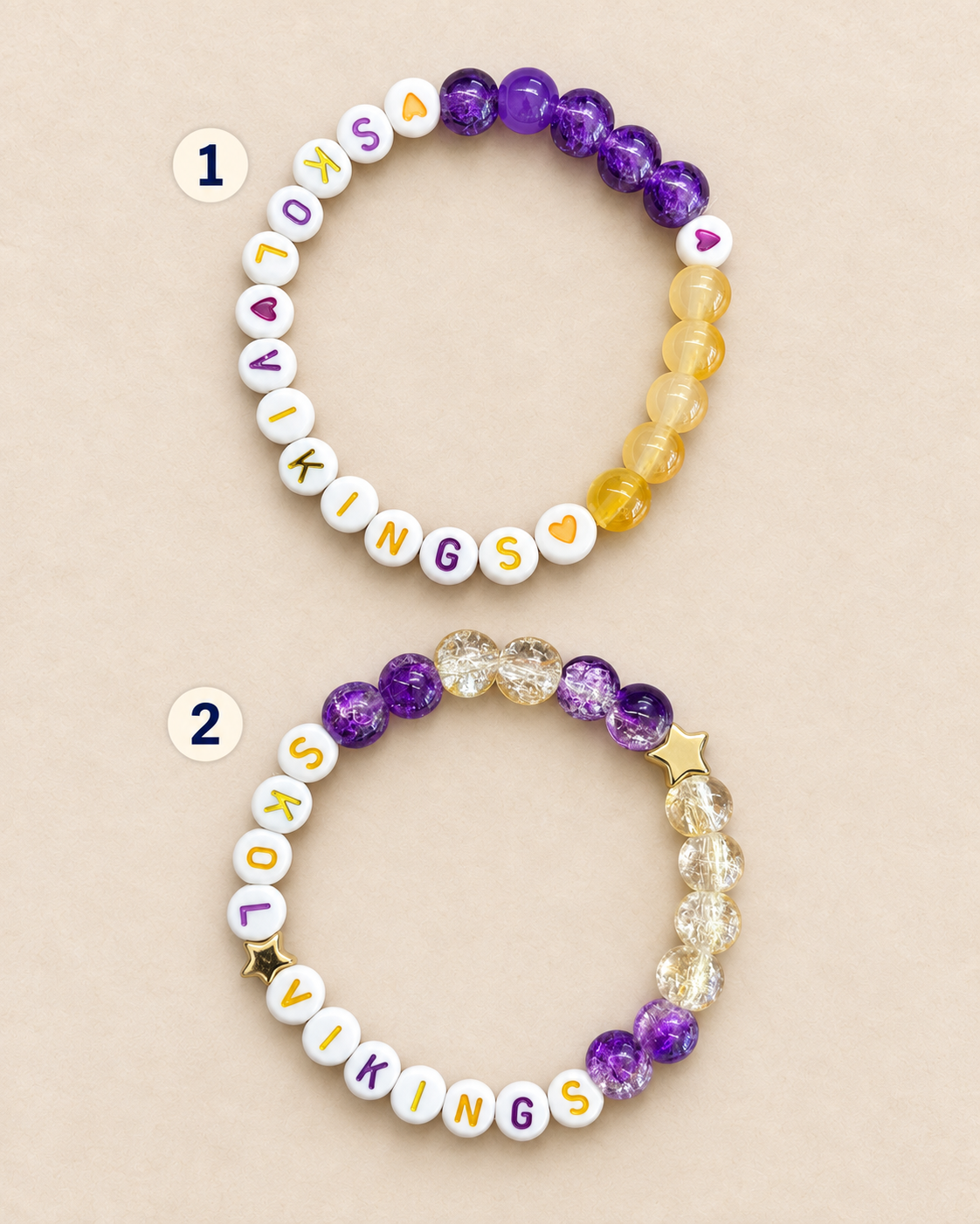 SKOL Vikings Locally Made Acrylic Bracelets