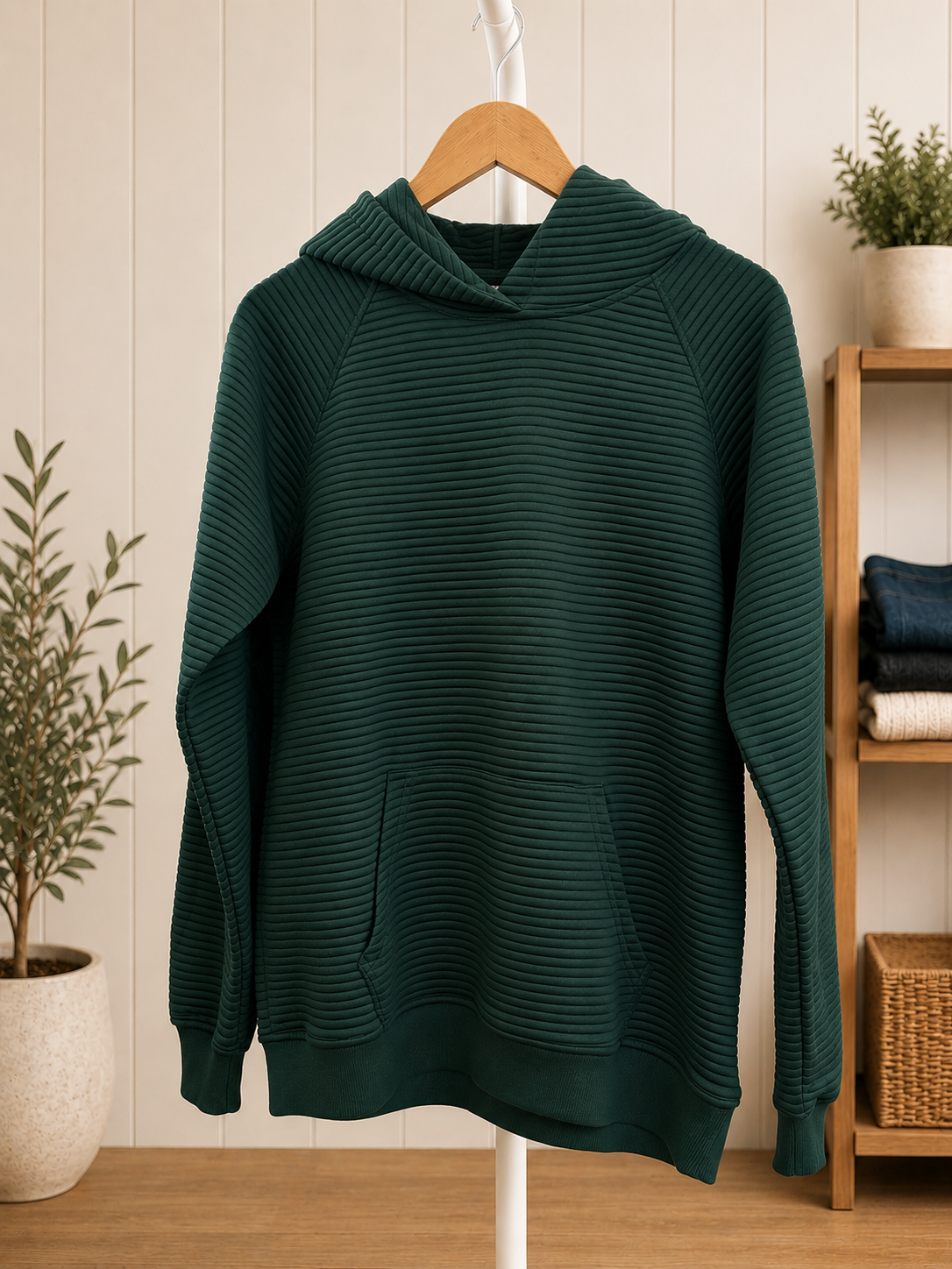 Forever Green Ribbed Pullover