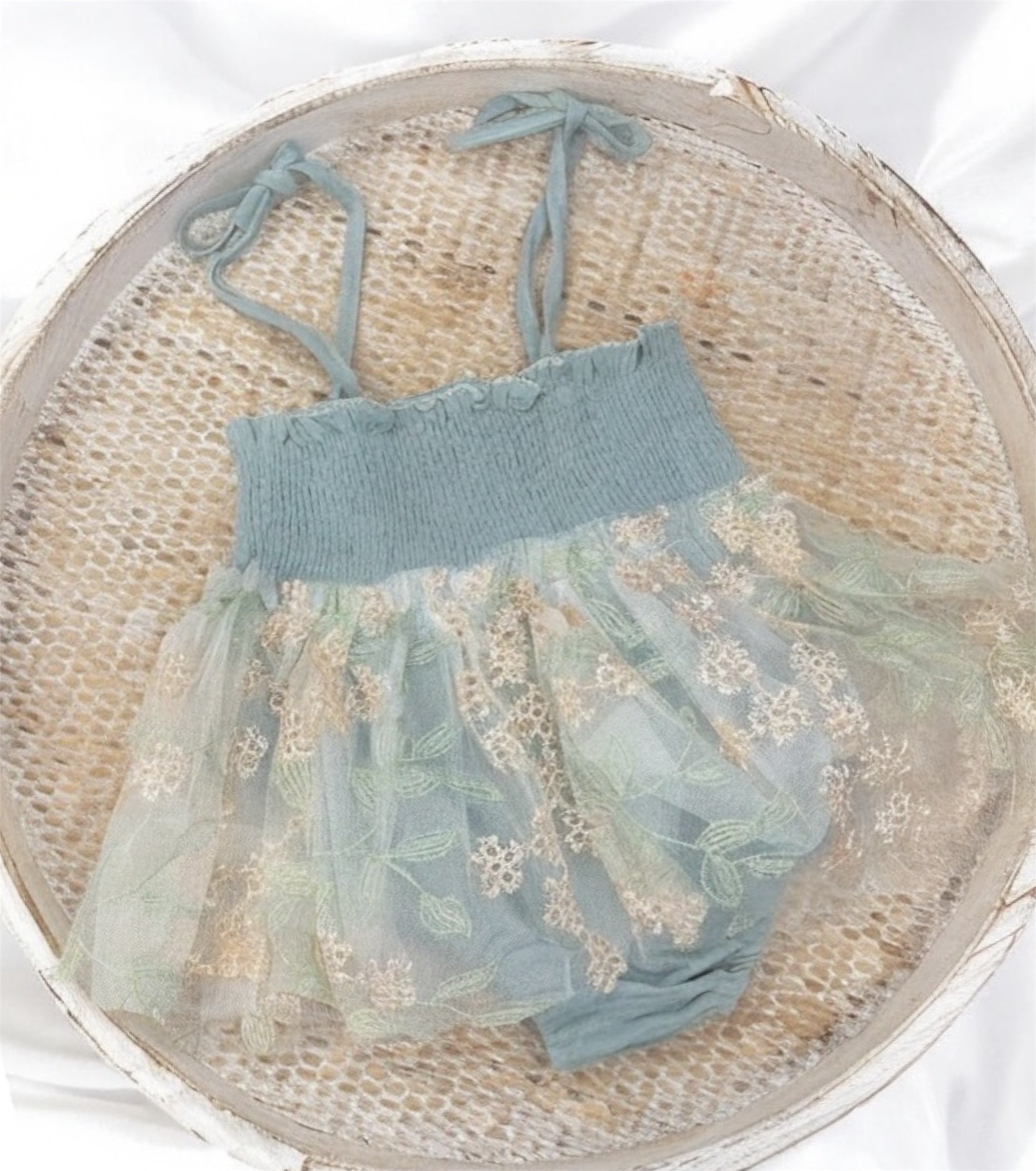 Bree Sage Lace Romper