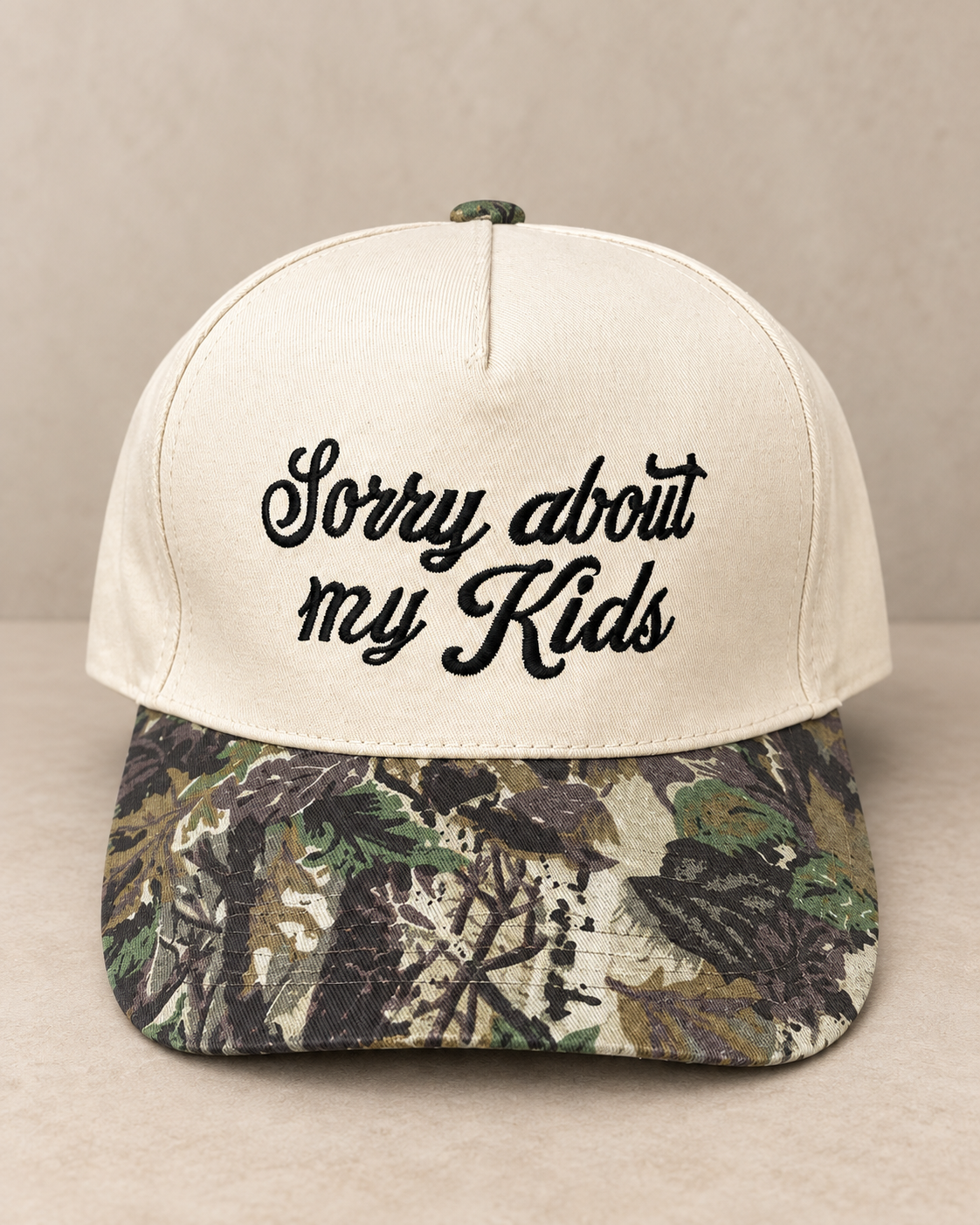Sorry About My Kids Hat - Camo Brim