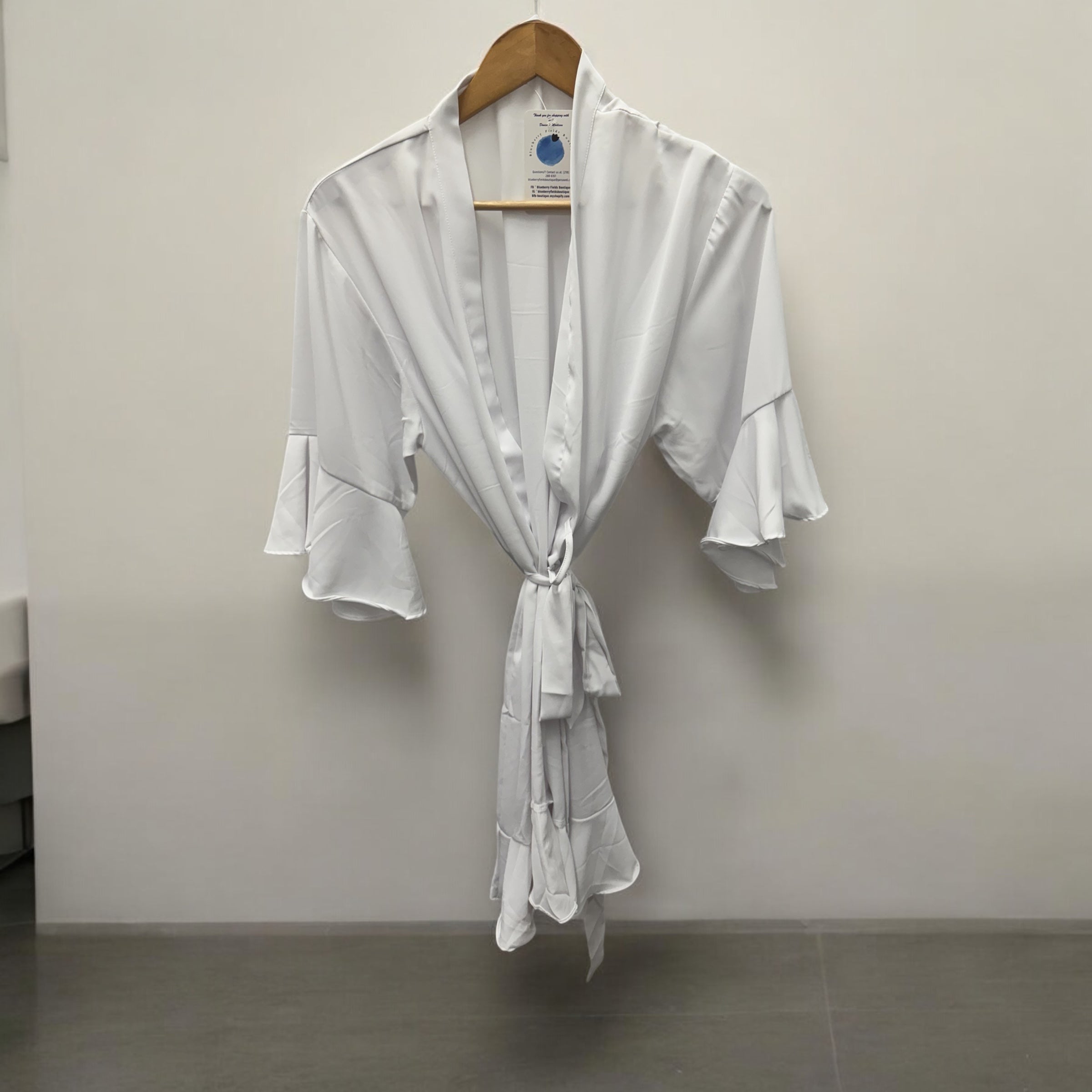 White Ruffle Robe