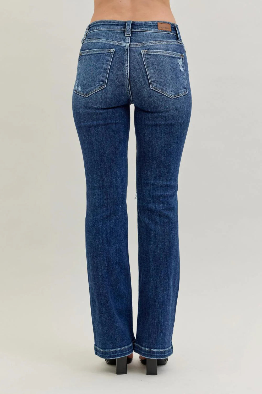 Judy Blue Mid Rise Distressed Boot Cut