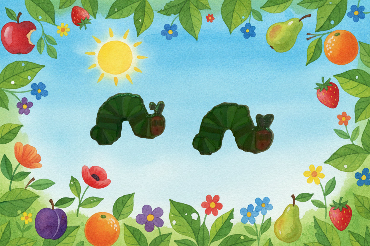 Hungry Caterpillar Inspired Earrings