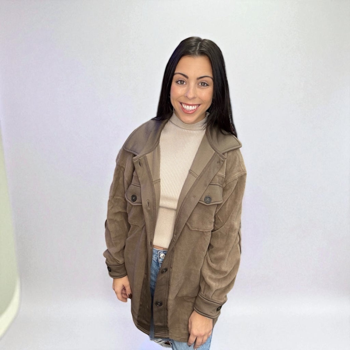 Mocha Fleece Shacket