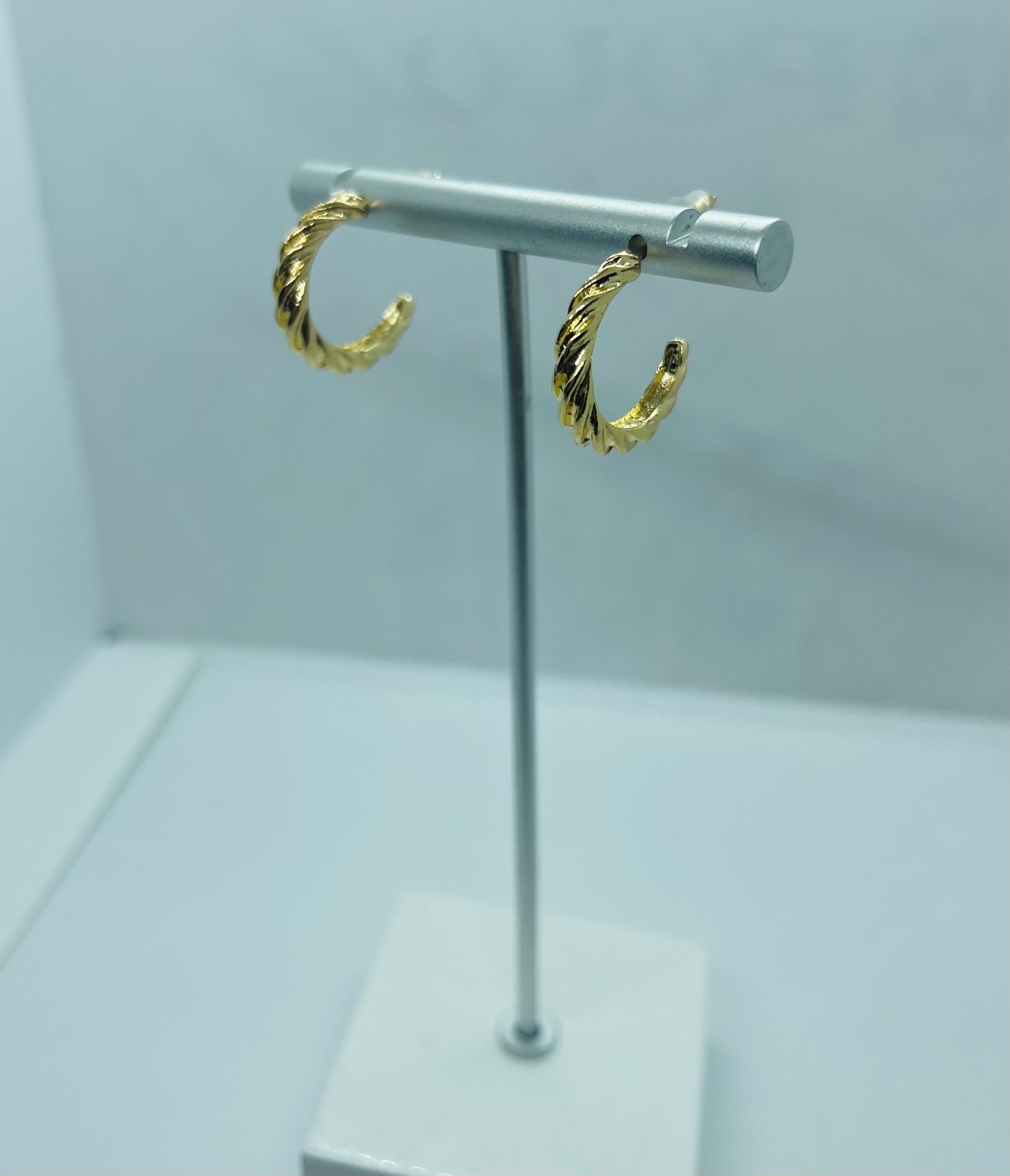 Athena Mini Gold Hoops