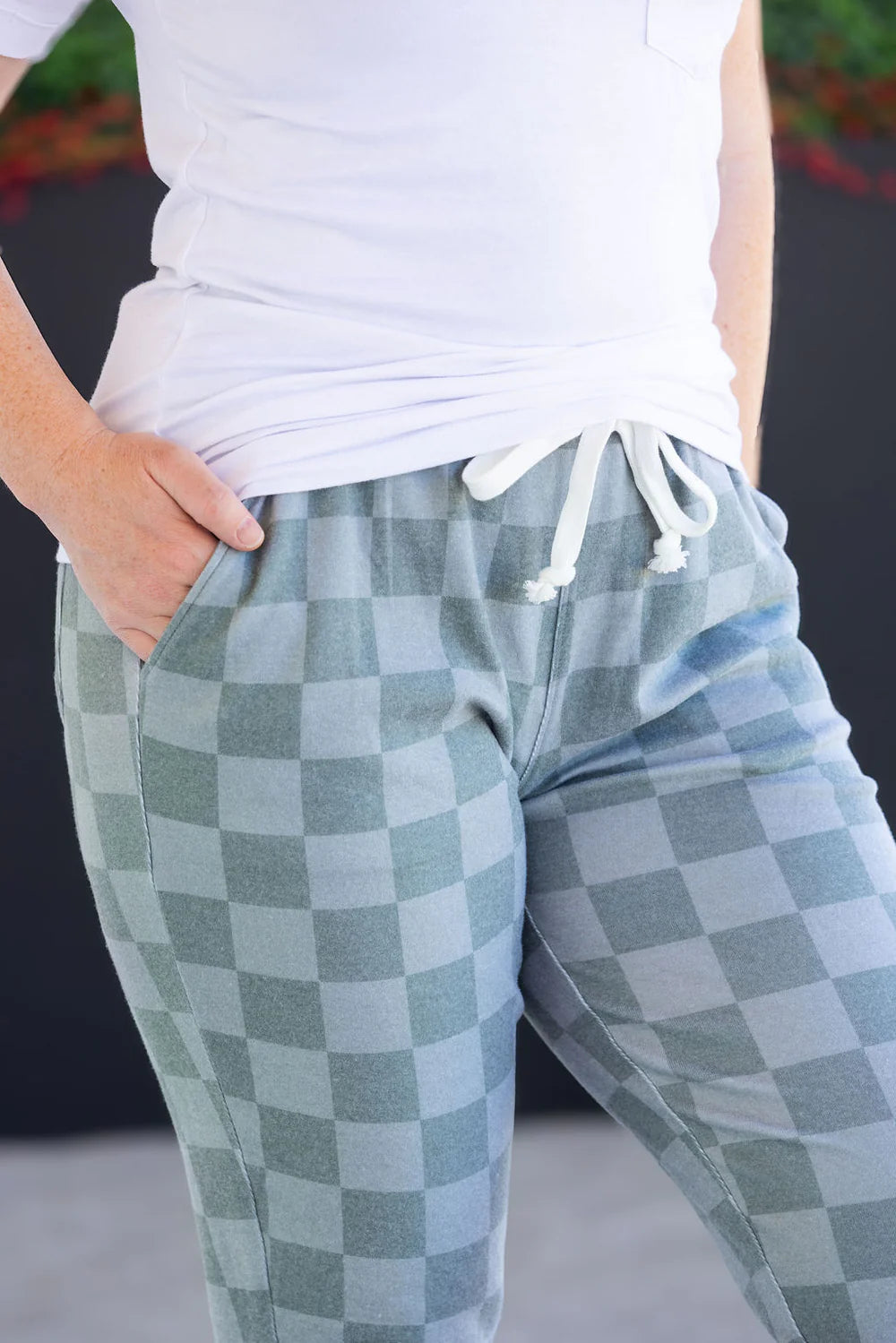 Classic Joggers - Olive Checkers