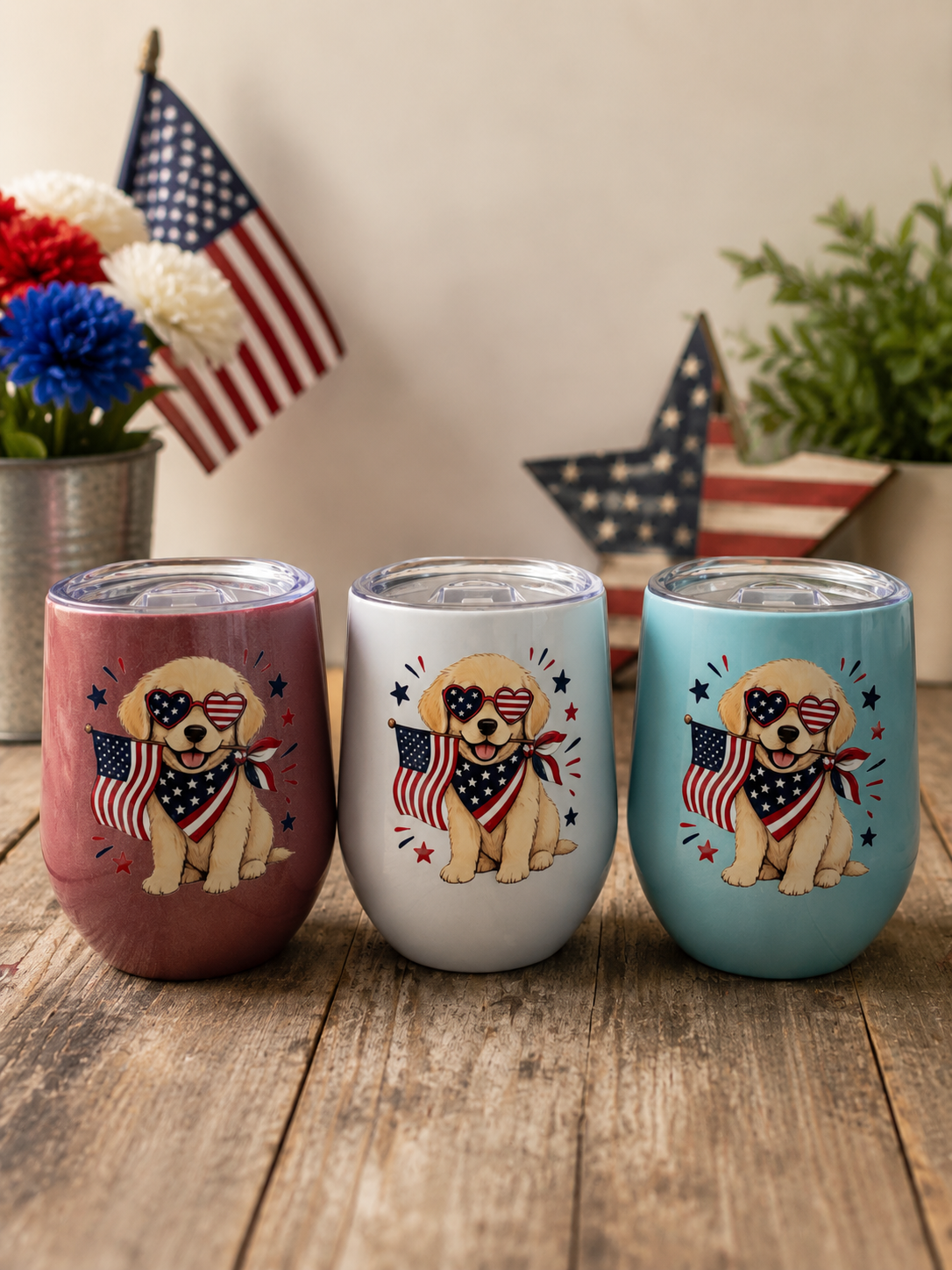 Patriotic Pup Drink Tumbler