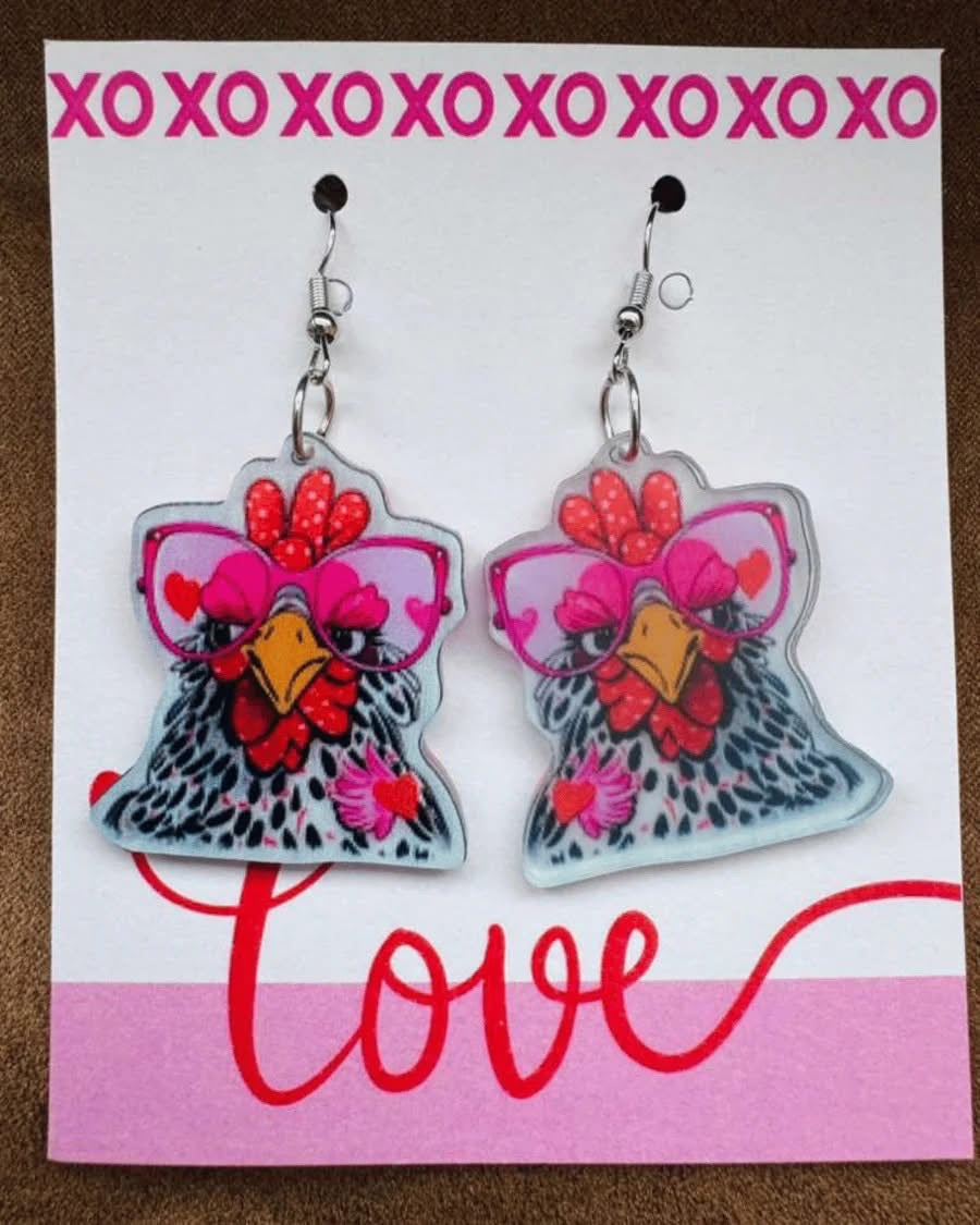 Heartbreaker Hen Earrings