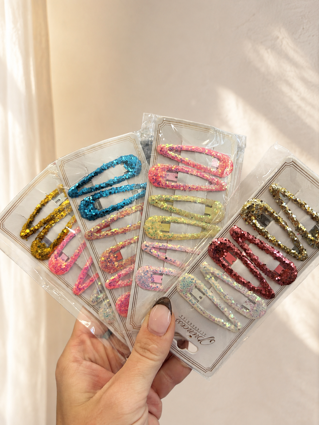 Glitter Hair Barrette Pack