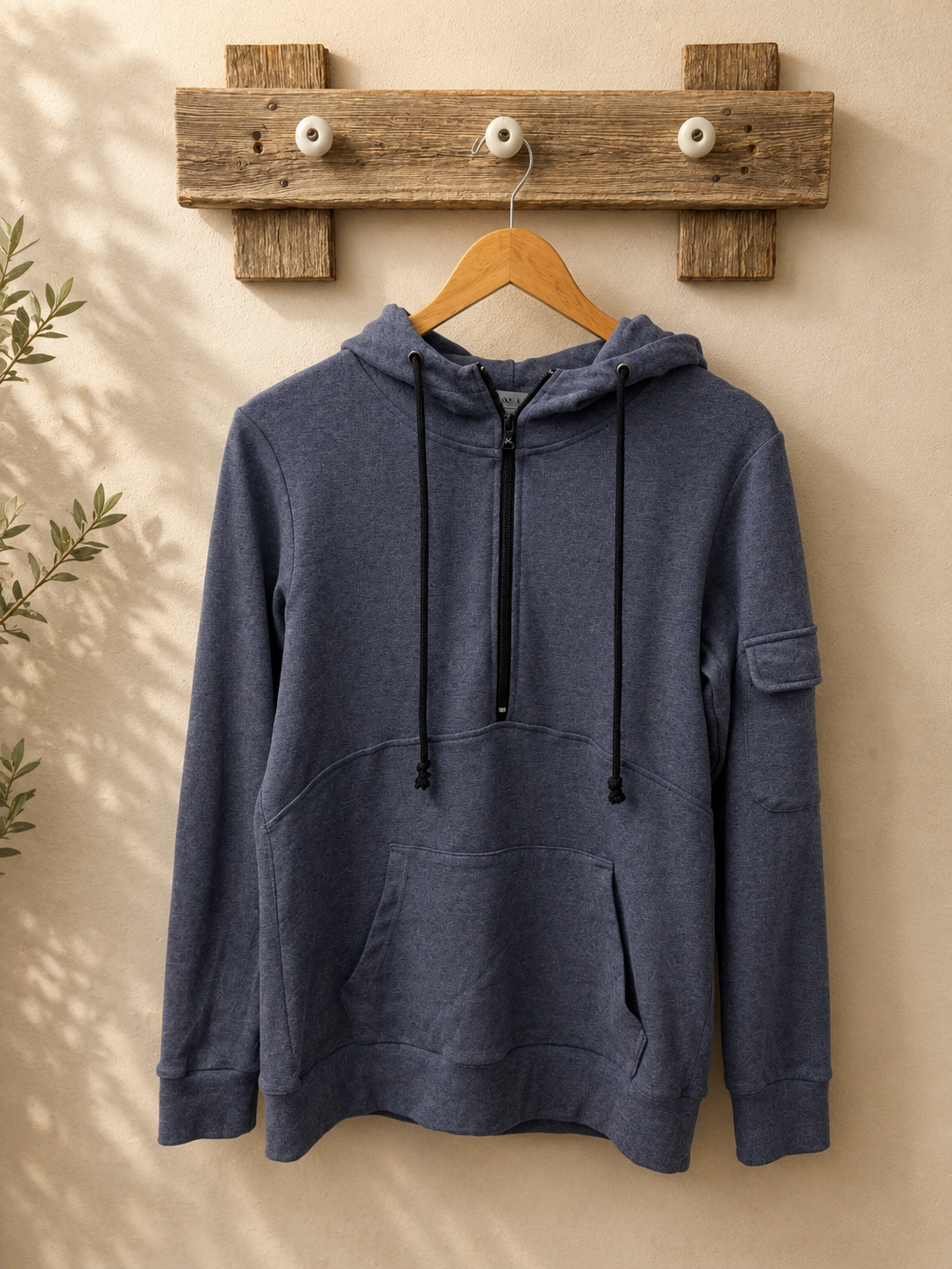Pixie Navy Half Zip Sweatshirt