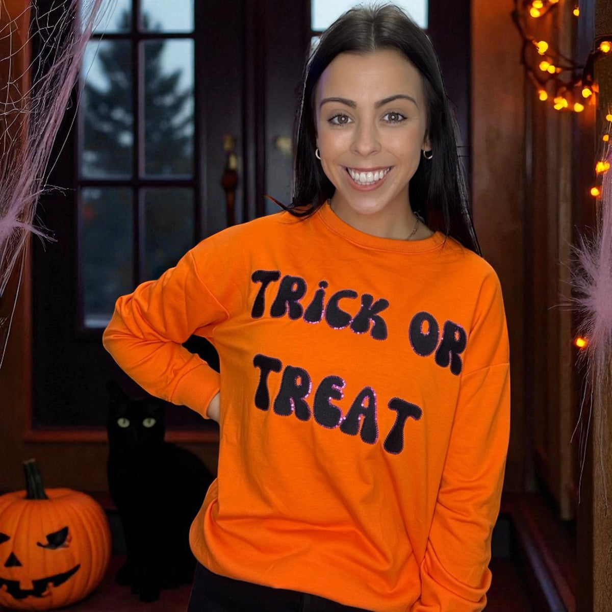 Trick or Treat Sequined Sweatshirt