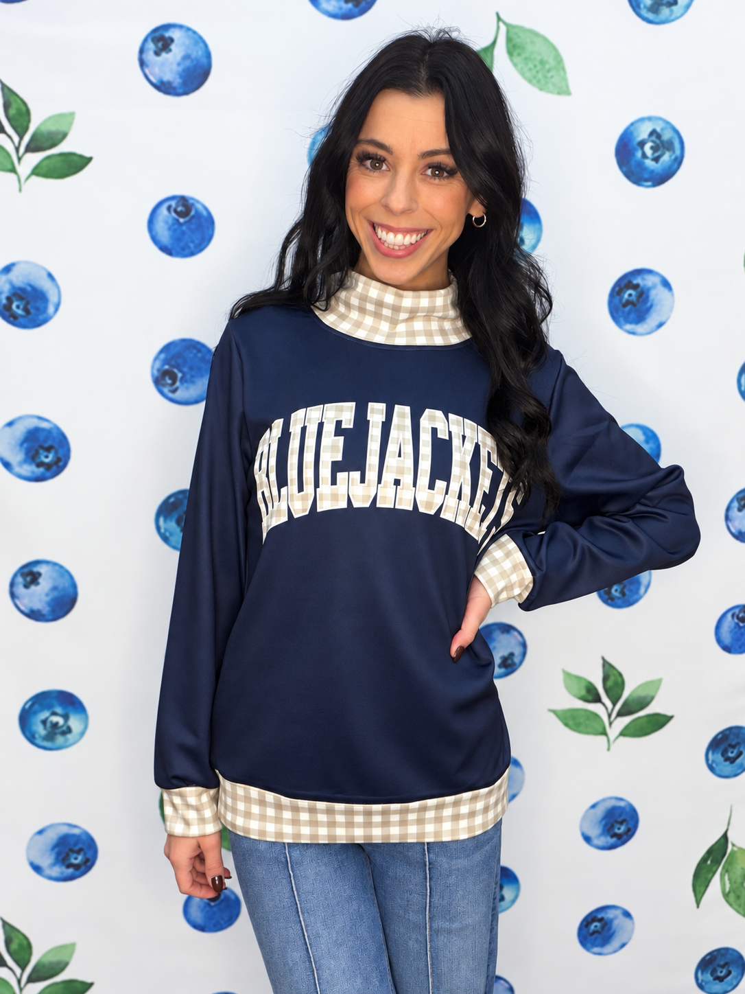 Bluejackets Mock Neck Crew