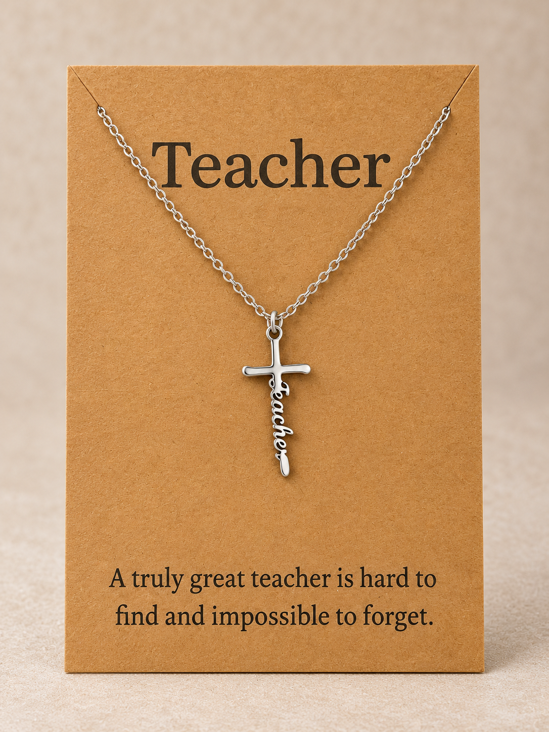 Teacher Cross Necklace