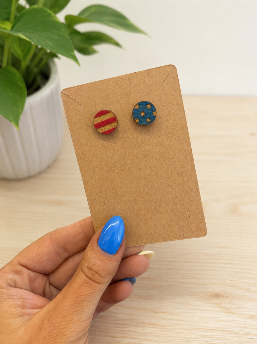 Patriotic Wooden Studs