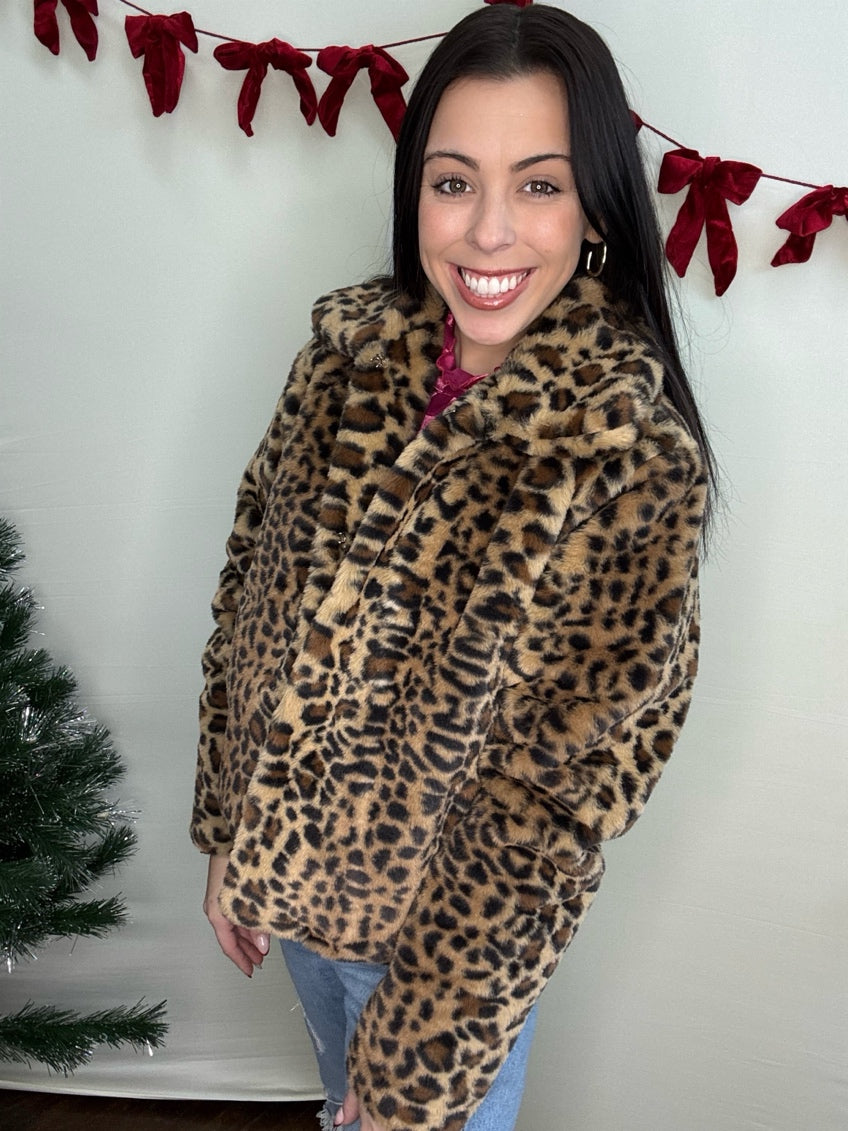 The After Midnight Faux-Fur Leopard Jacket