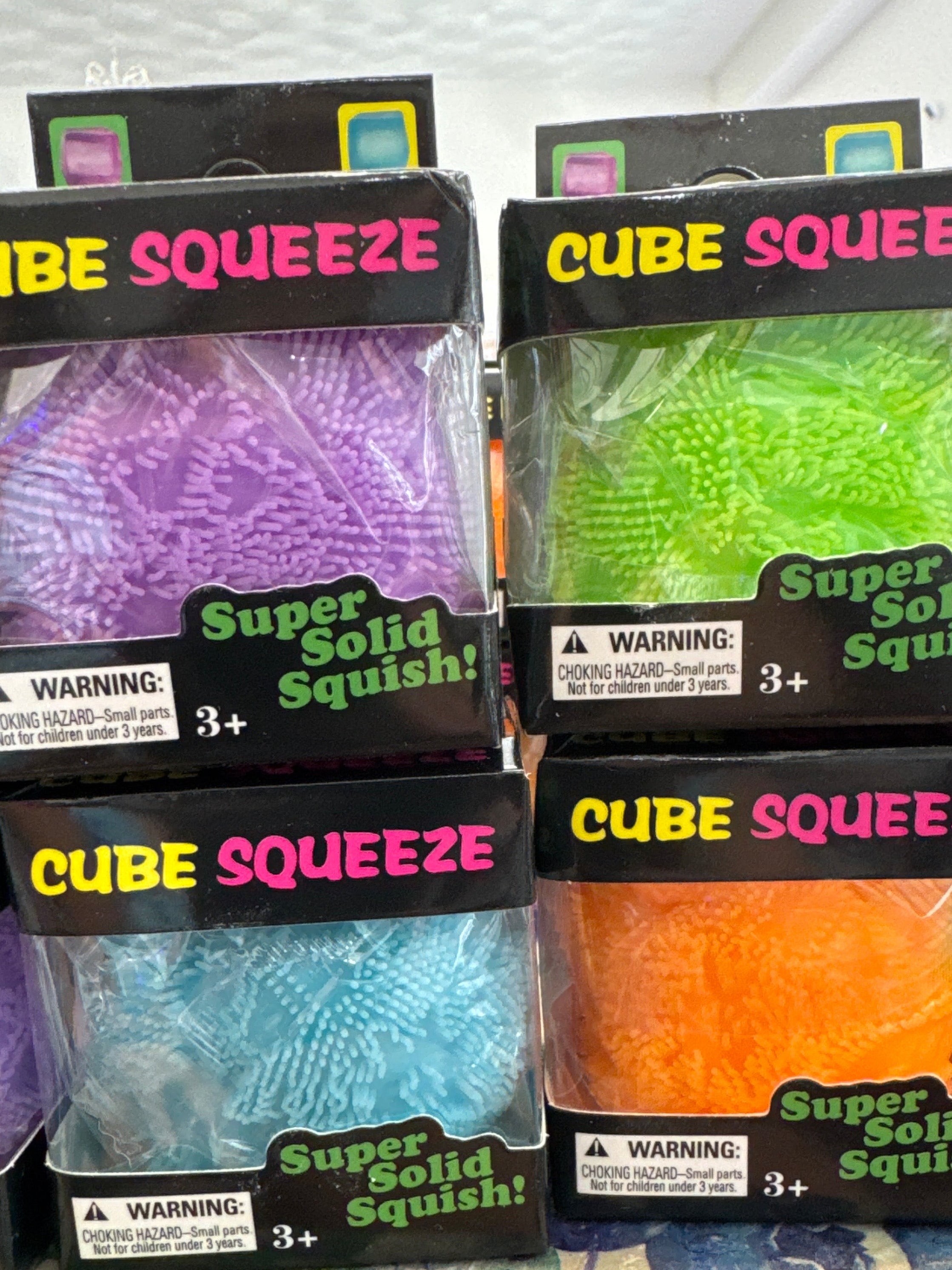 Cube Happy Face Squish Ball