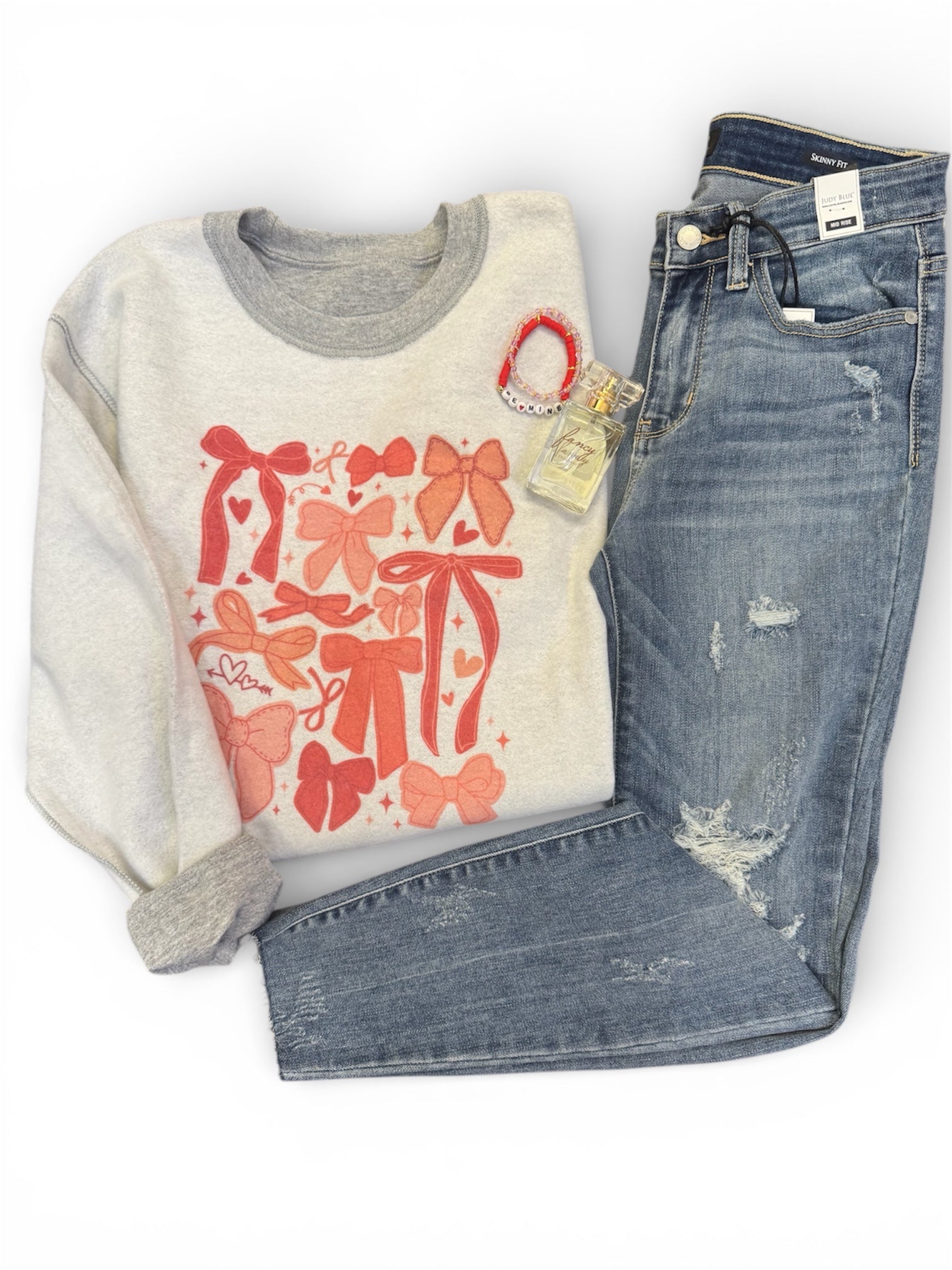 All About the Bows Inside Out Crewneck