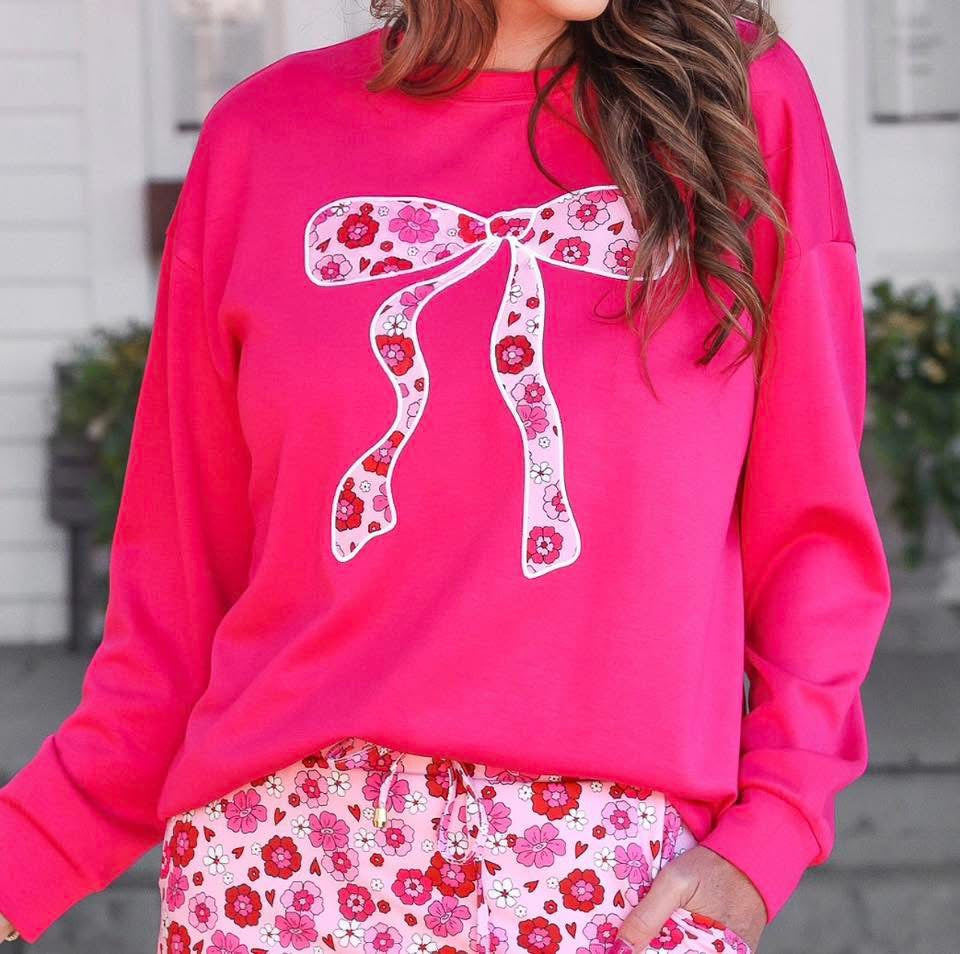 Bow in Bloom Luxe Pullover