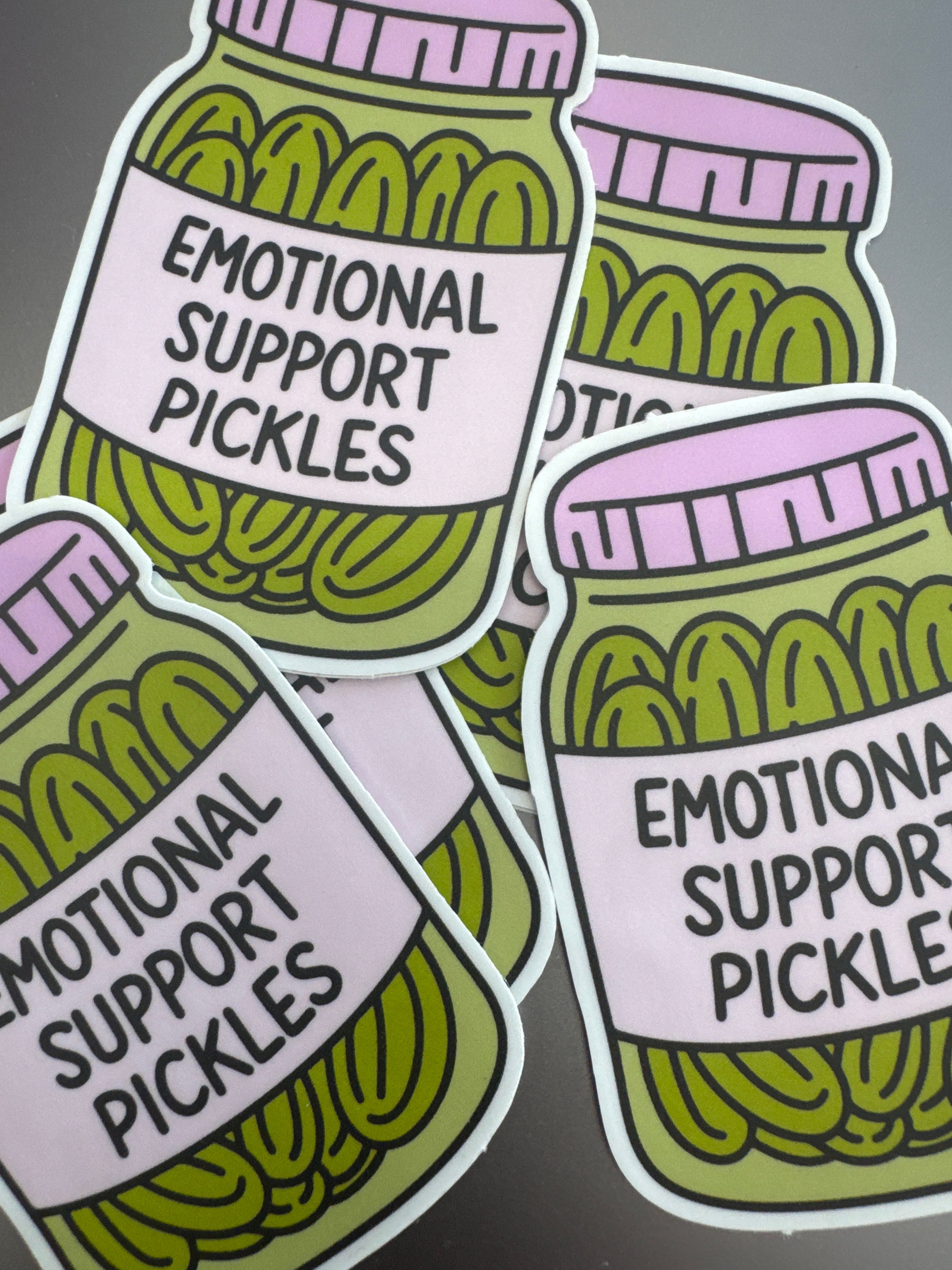 Emotional Support Pickles Sticker