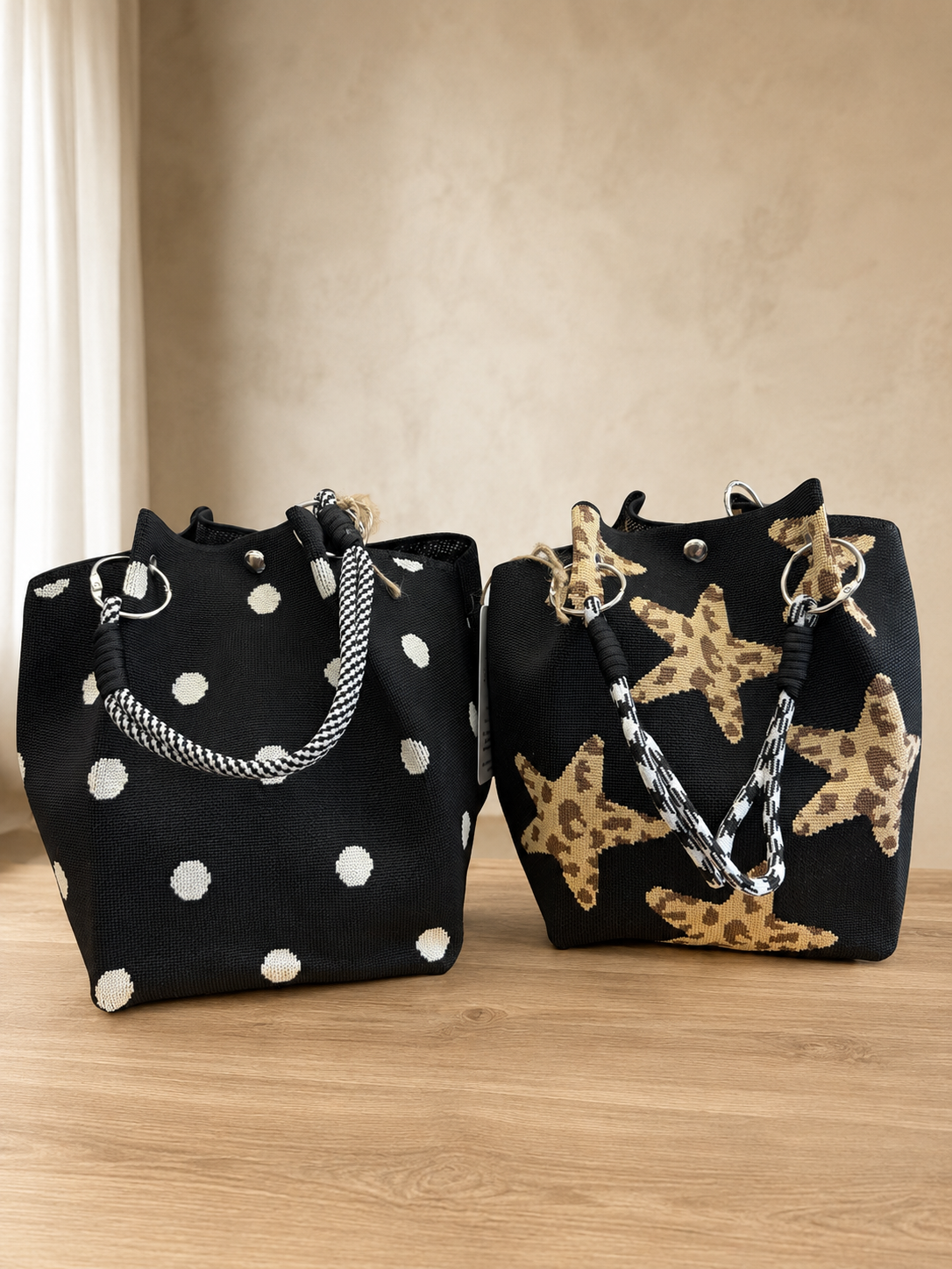 Knitted Bucket Tote Bag