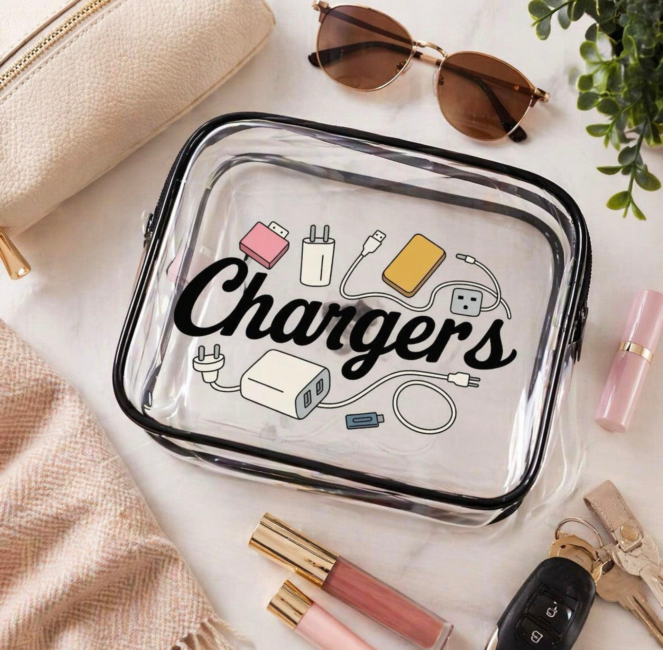 Clear Charger Pouch ~ Get Organized