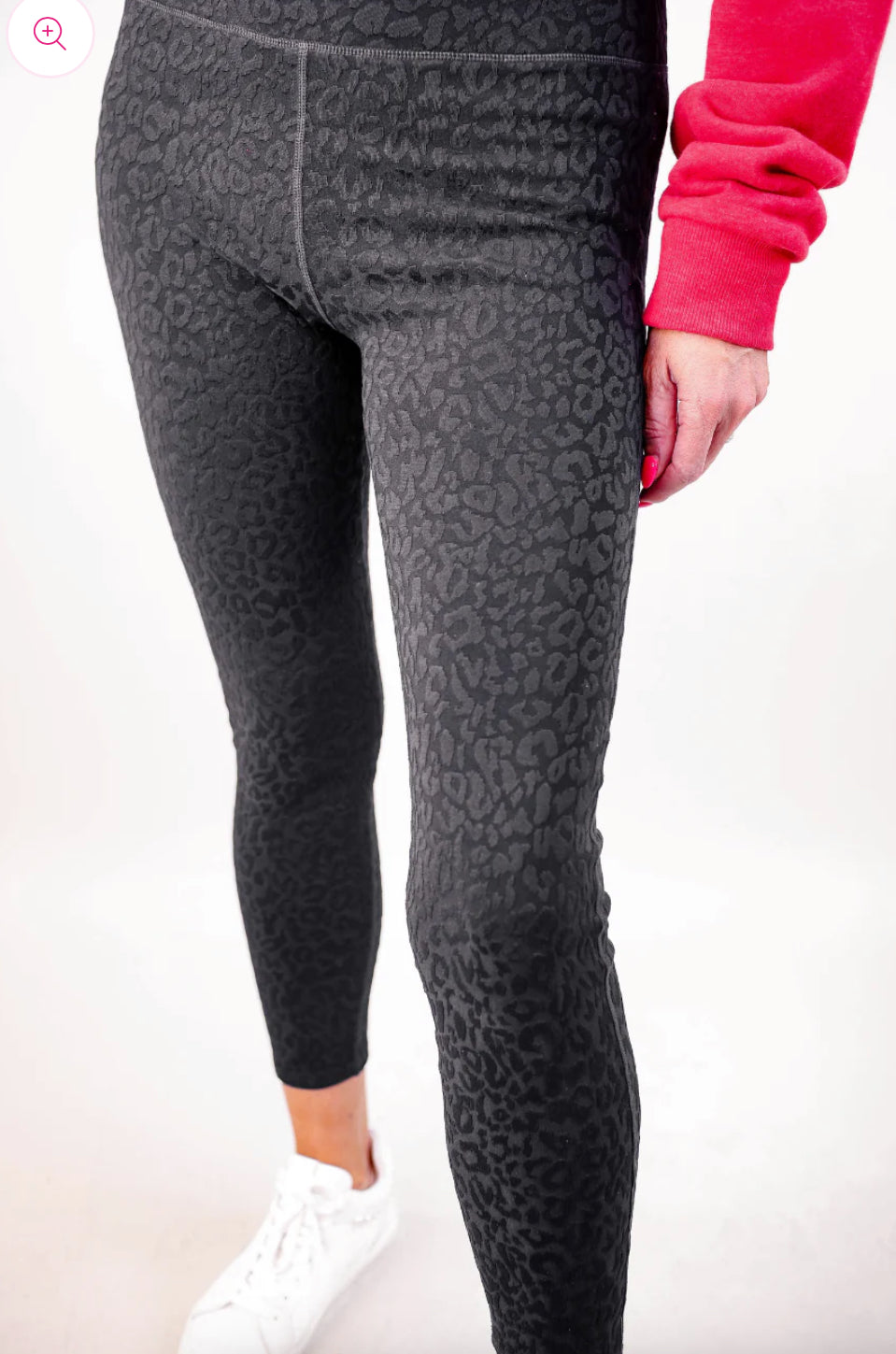 Textured Leopard Leggings