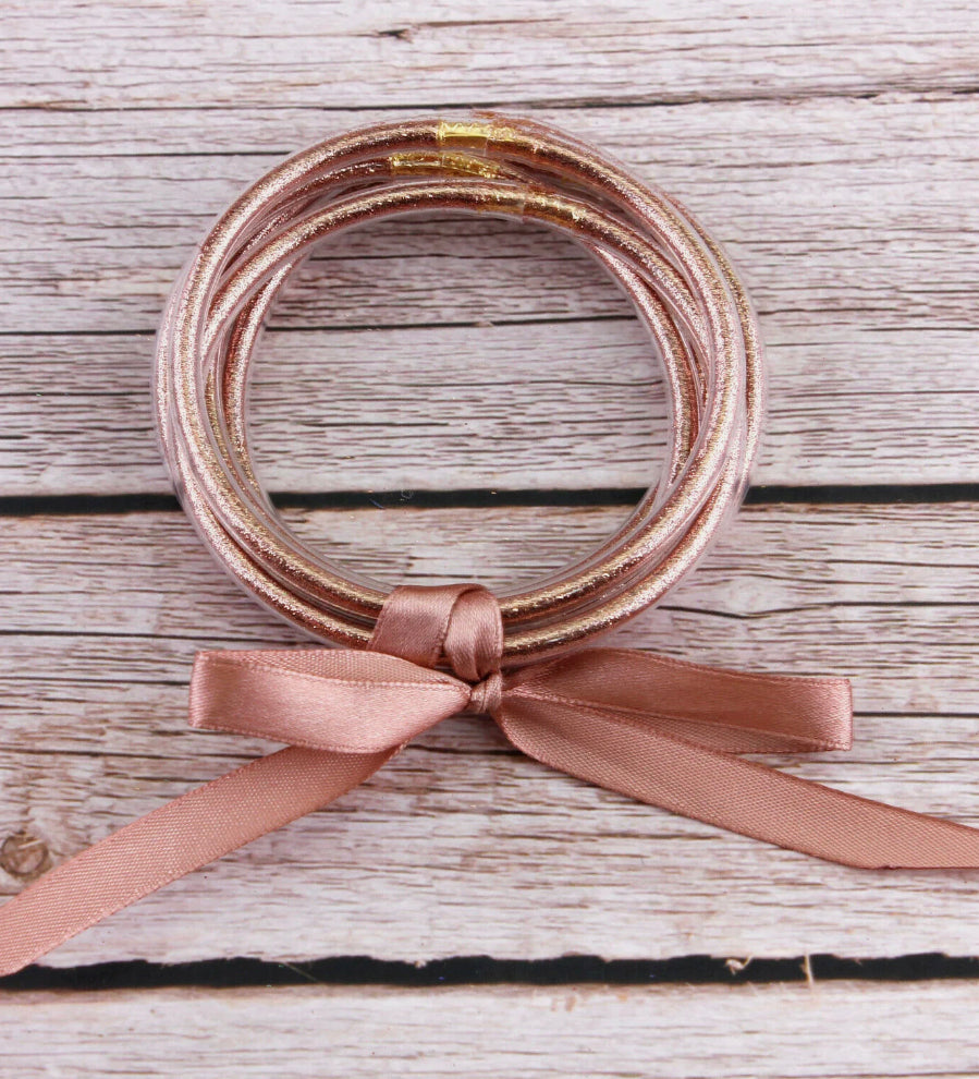 Gold Glitter Jelly Bangles Bracelet