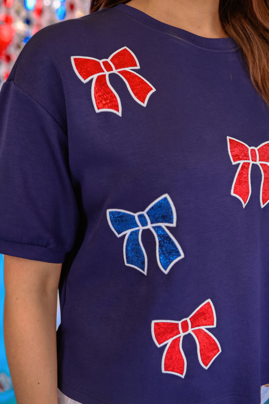 Red White and Bowtiful Luxe Top