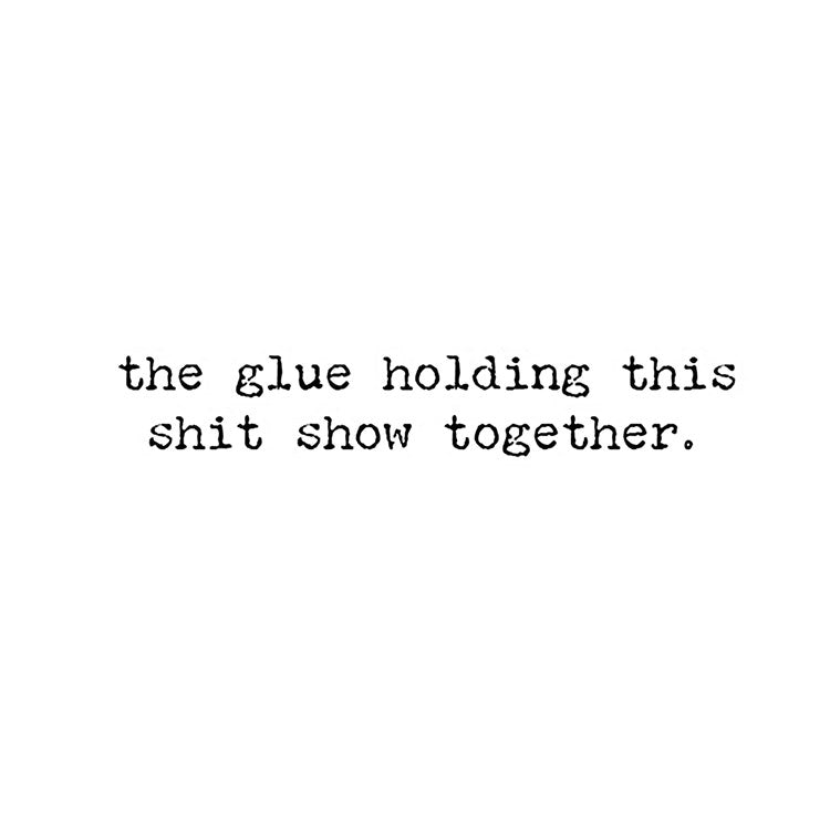 Glue Holding Greeting Card