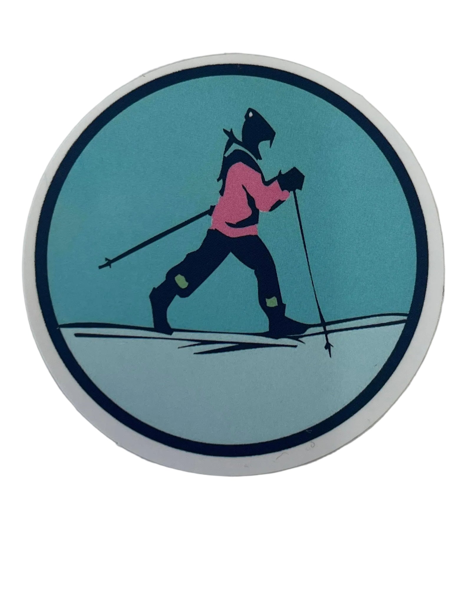 Cross Country Skiing Vinyl Sticker