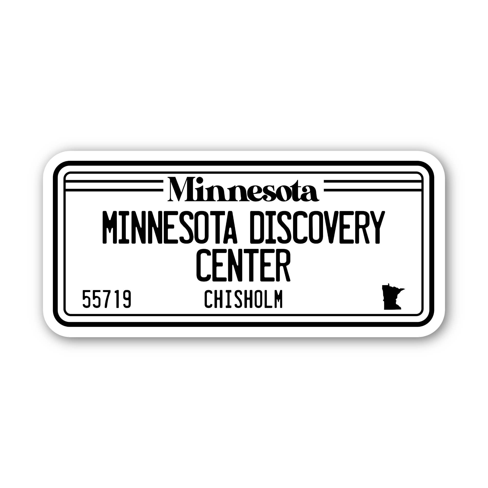 Minnesota Discovery Center License Plate Sticker